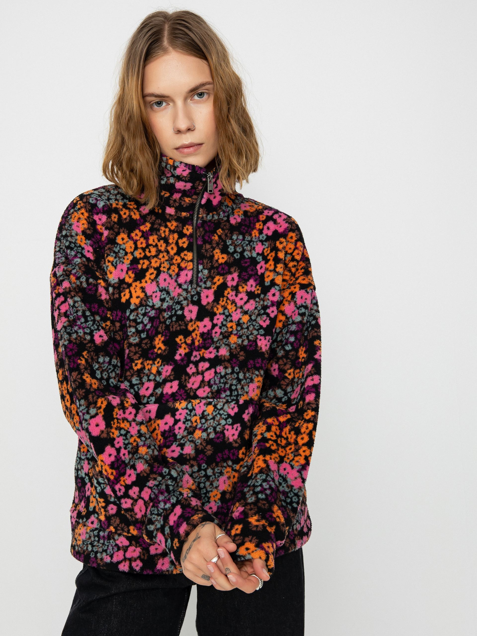 Roxy Live Out Loud Fleece Wmn - multicolor (anthracite floral da)