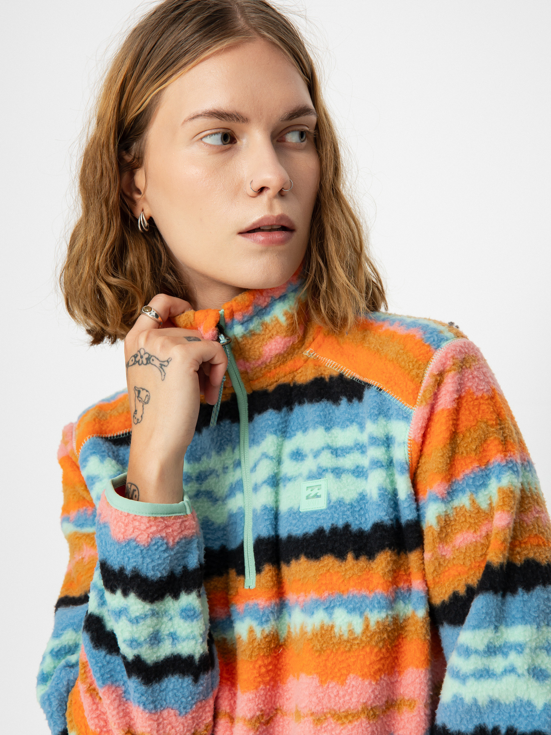 Damen Billabong Boundary Mock 3 Fleecejacke (shallow sea)