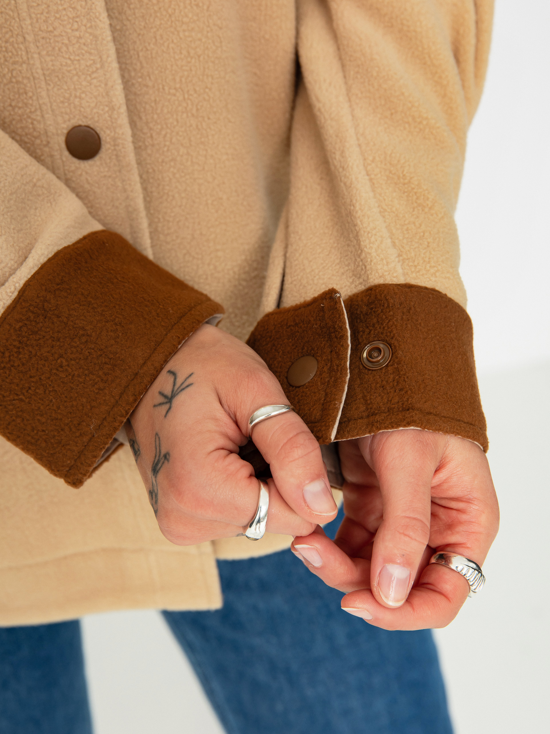 Brixton Bowery Bf Arctic Stretch Fleec Hemd Wmn (sesame/bison)