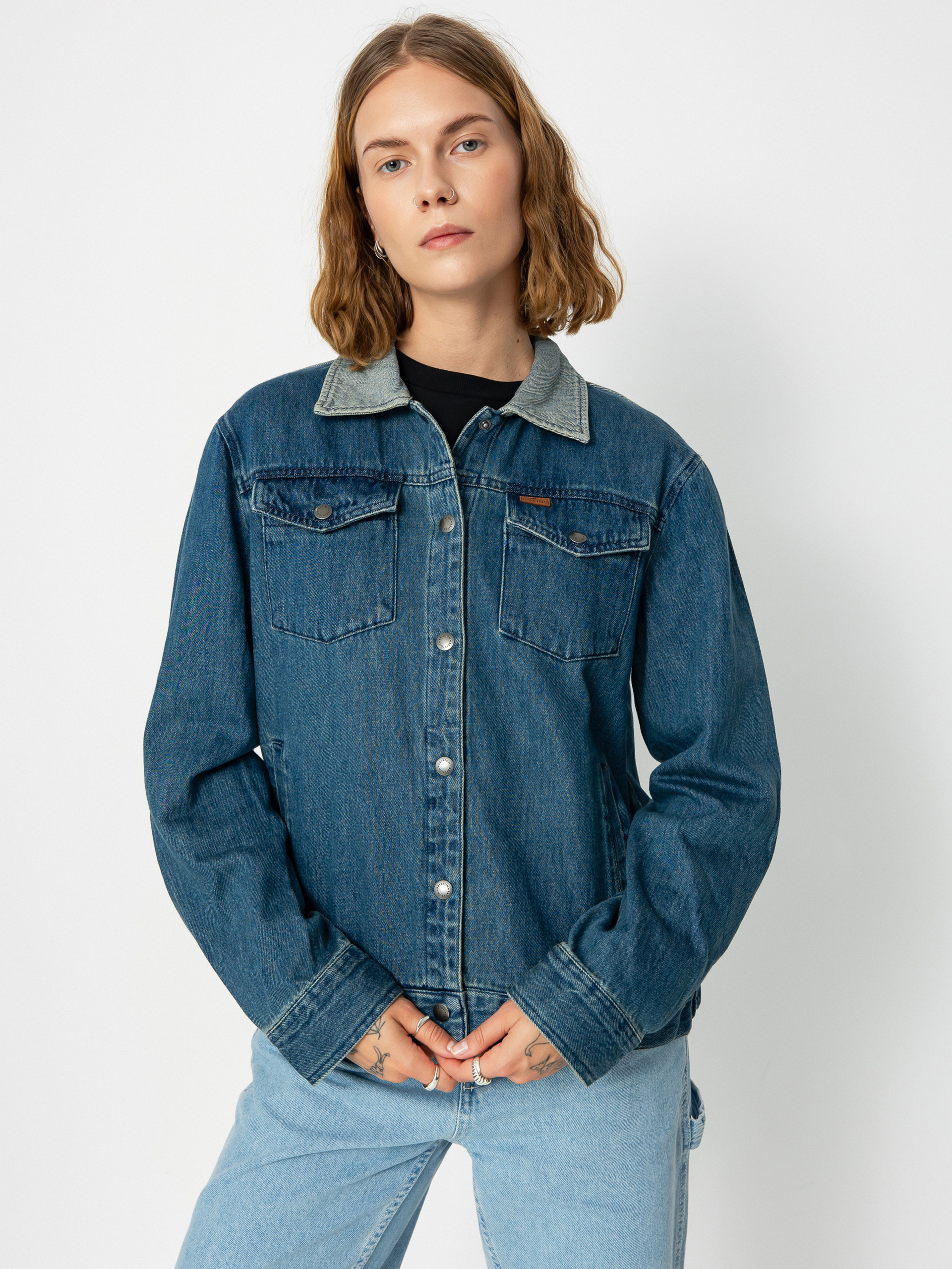 Brixton Cable Embroidered Jacket Wmn (two tone indigo)
