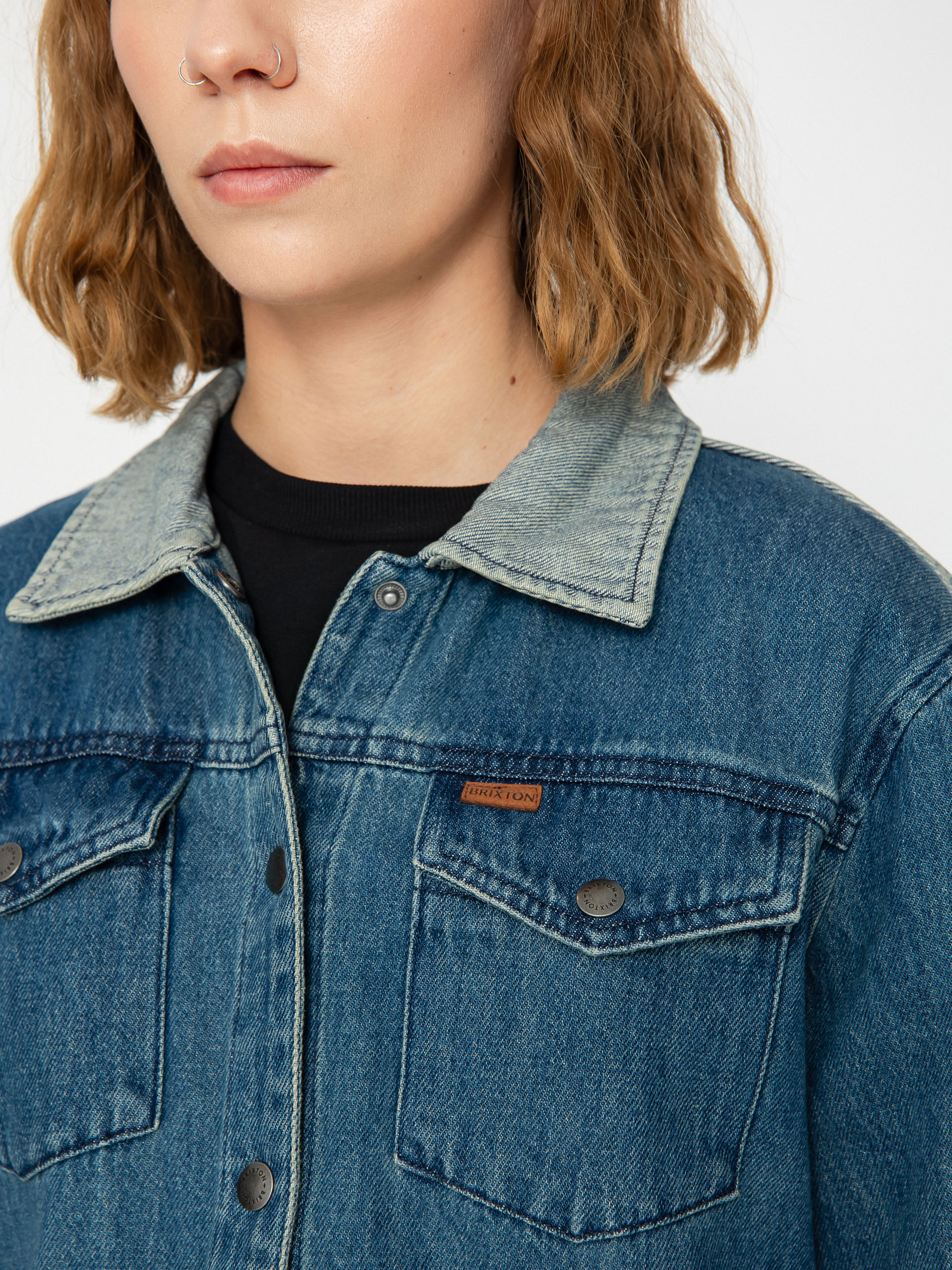 Brixton Cable Embroidered Jacke Wmn (two tone indigo)