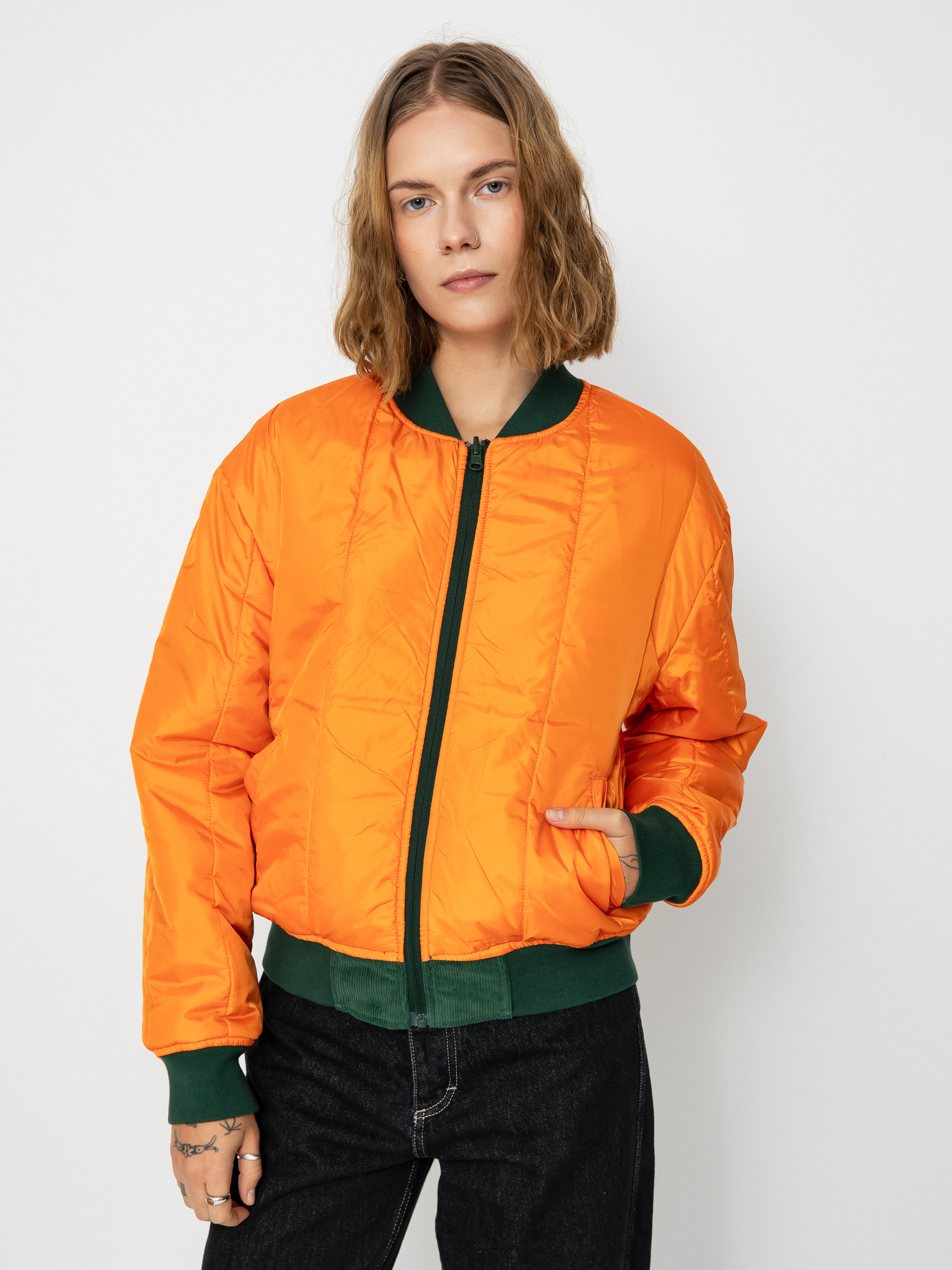 Brixton Utopia Reversible Bomber Jacket Wmn (pine needle)