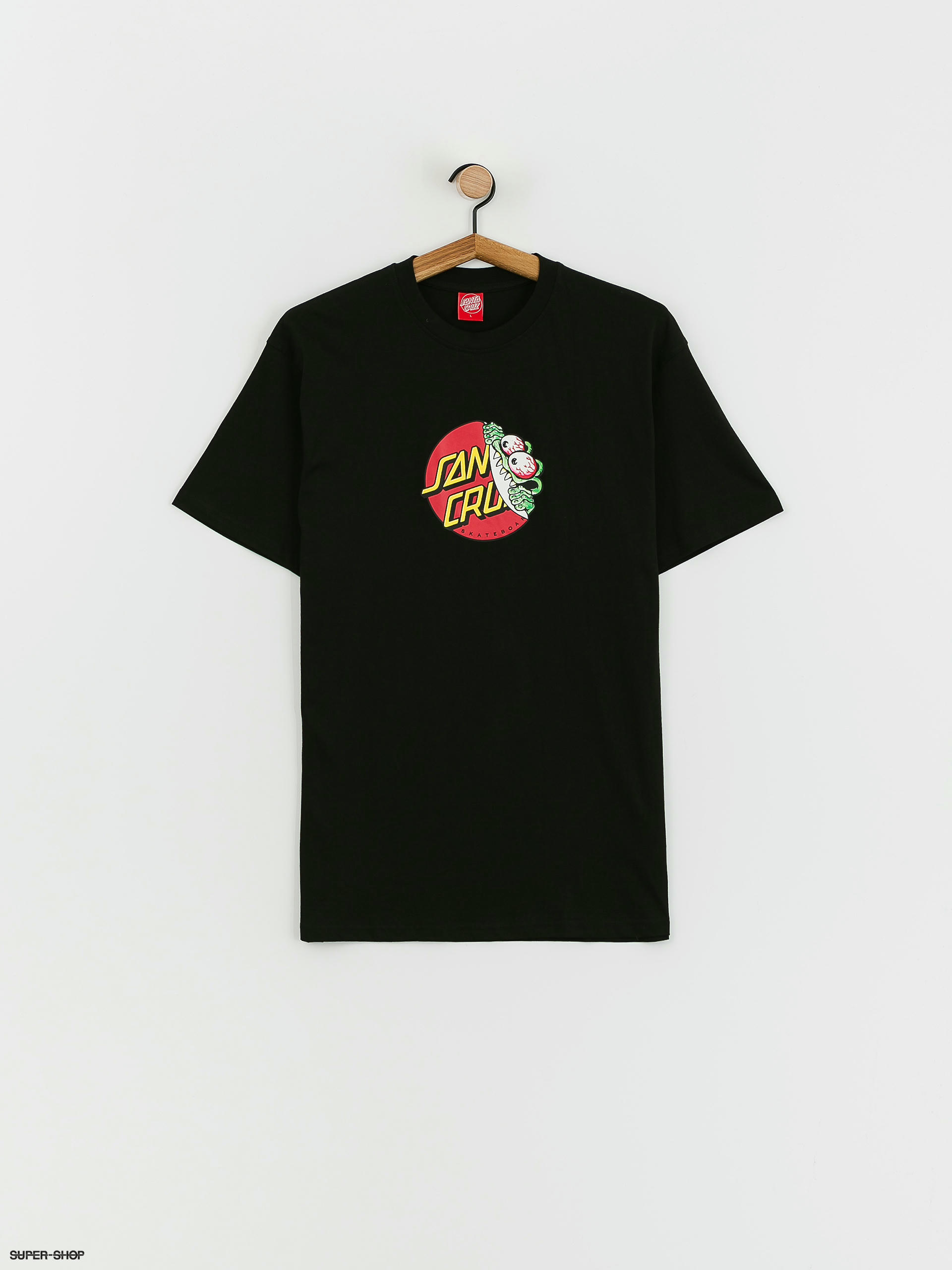 Santa Cruz Beware Dot Front T shirt black