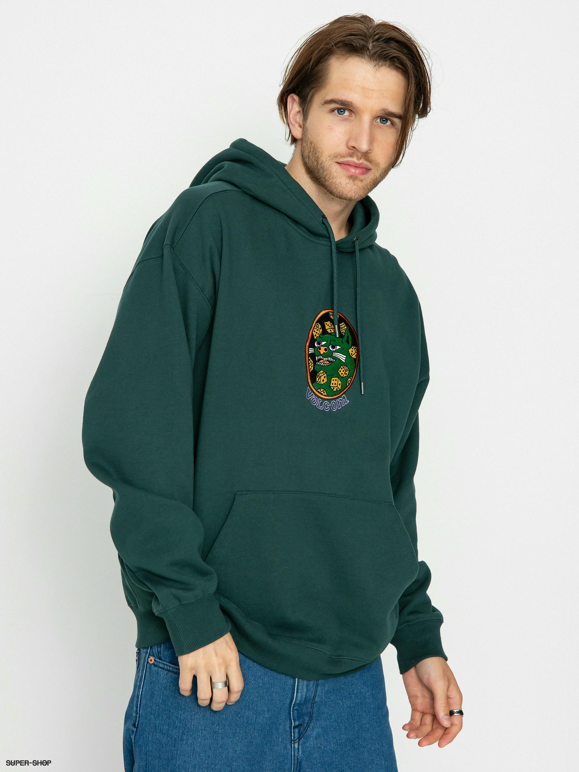 Green discount volcom hoodie