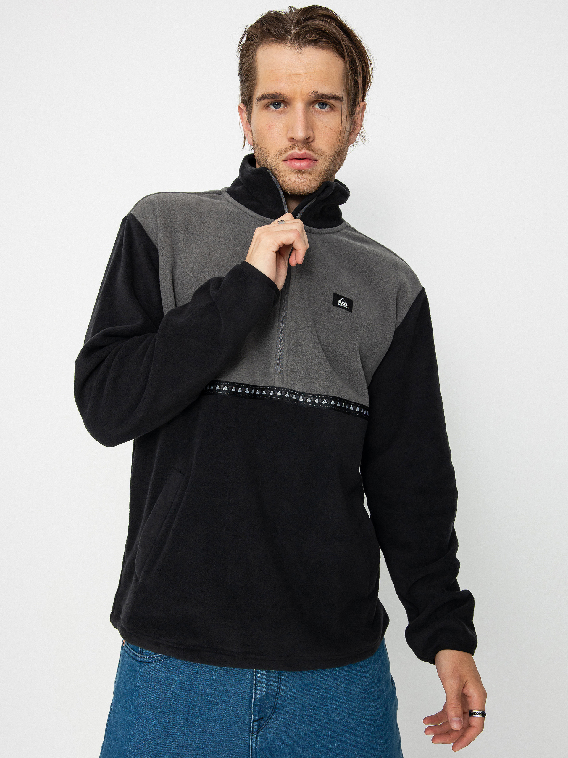 Mens Quiksilver Taped Off Fleece  (black)