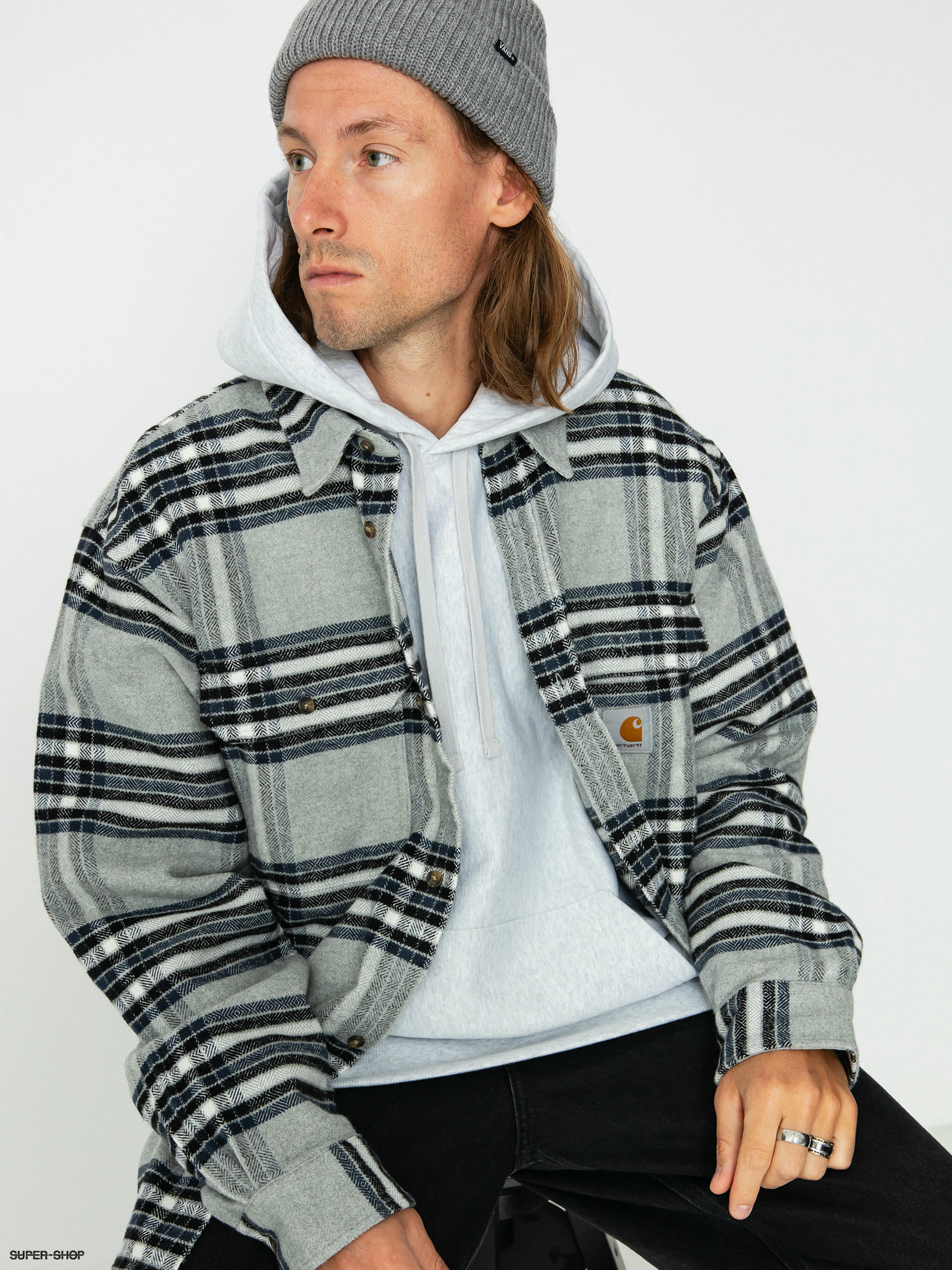 Carhartt WIP Hawkins Shirt (hawkins check black/prussian blue)