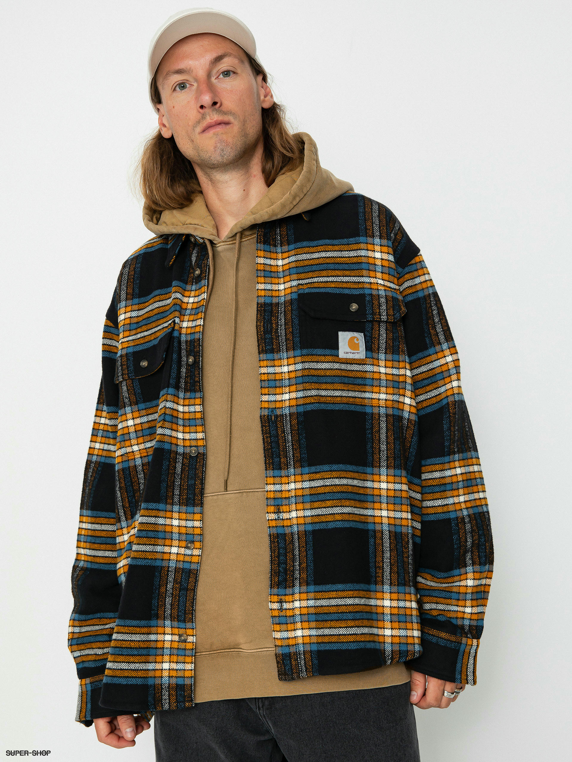 Carhartt WIP Hawkins Shirt (hawkins check black/prussian blue)