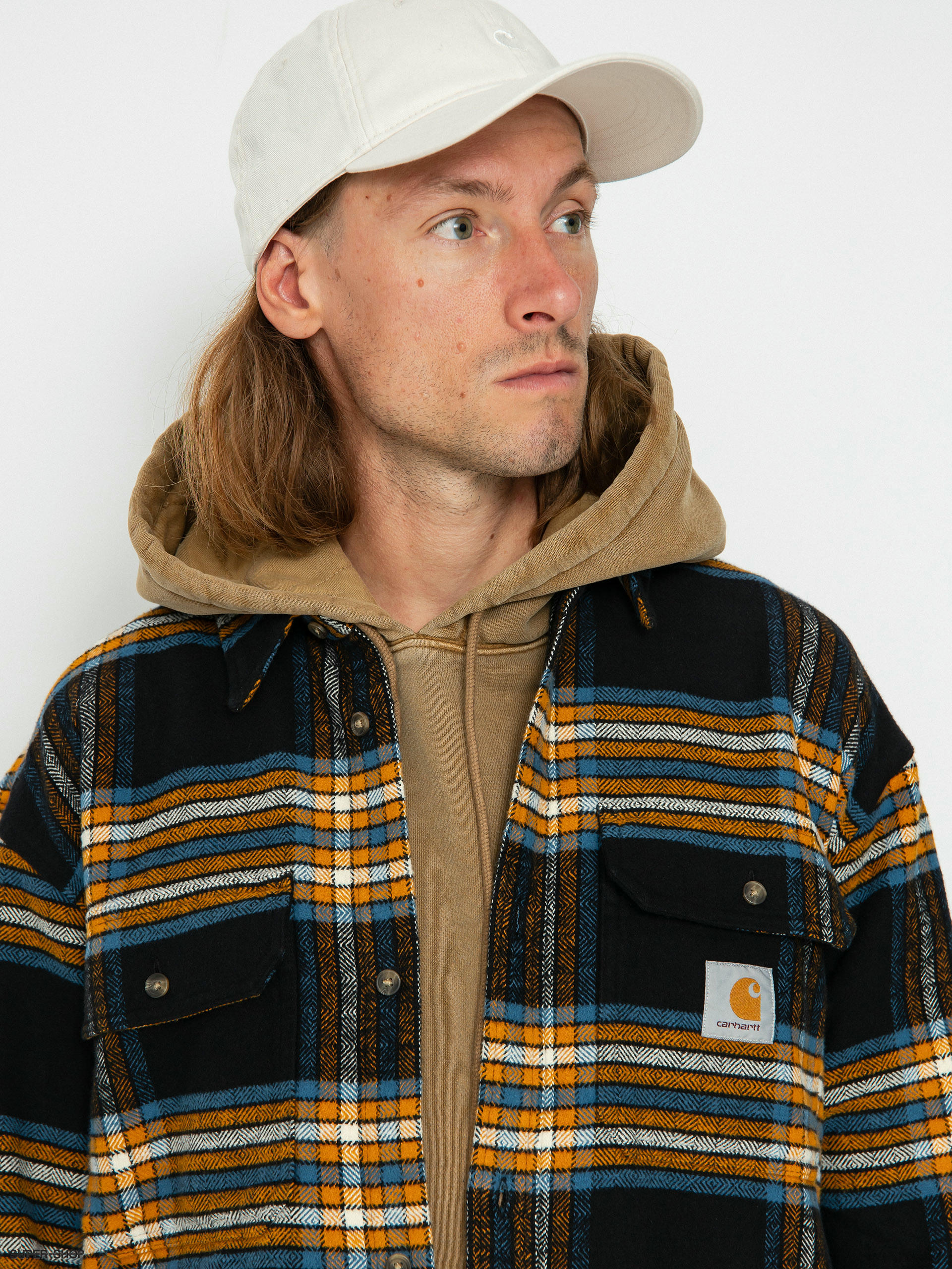 Carhartt WIP Hawkins Shirt (hawkins check black/prussian blue)