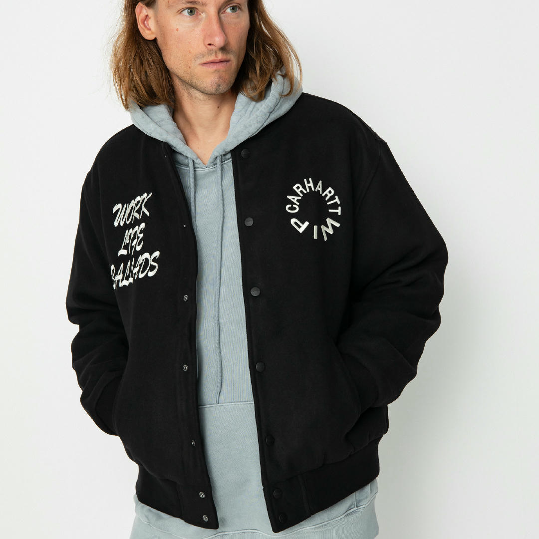 Carhartt WIP Work Varsity Bomber Jacket (black)