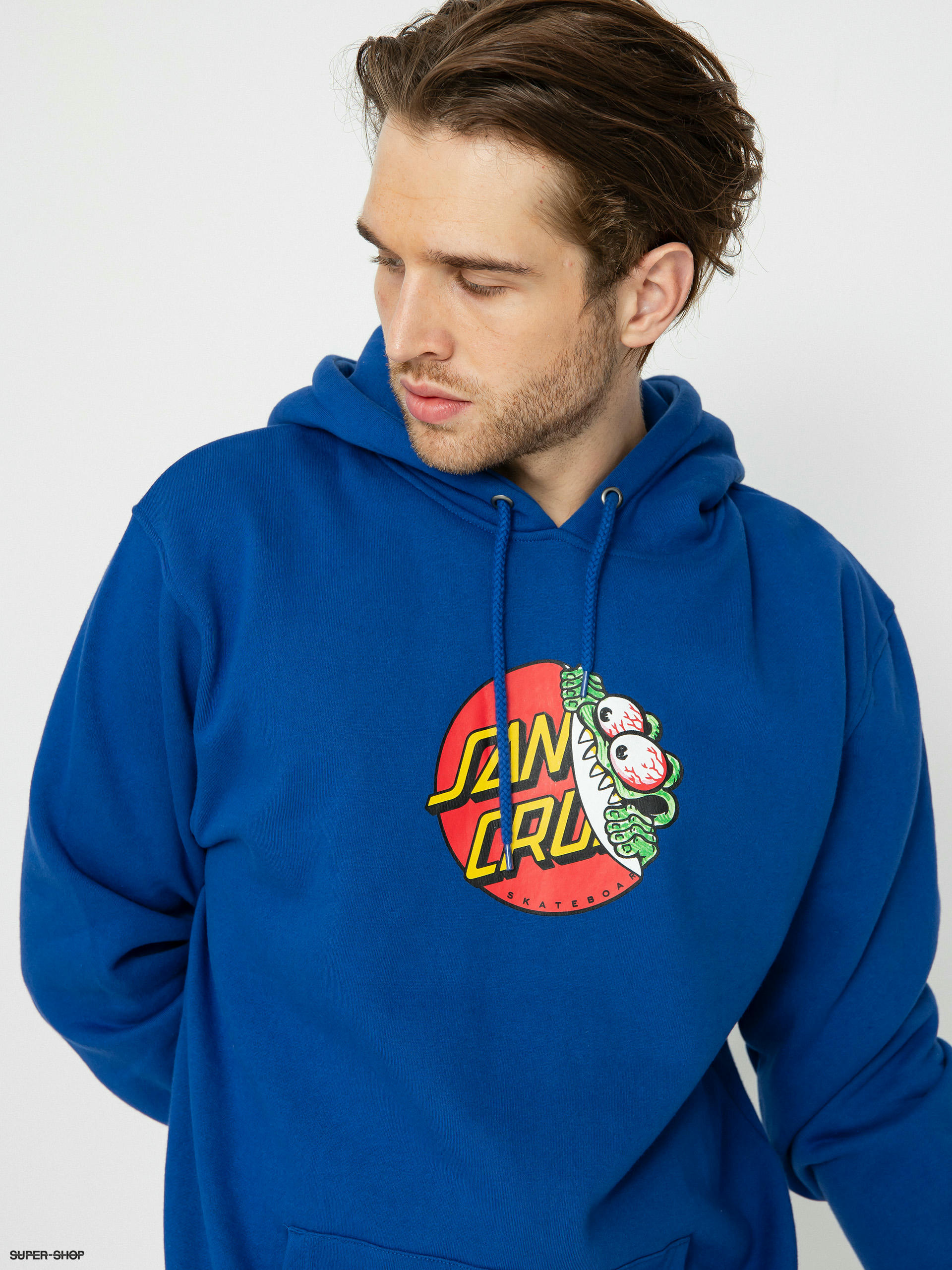 Santa Cruz Beware Dot Front HD Hoodie cobalt