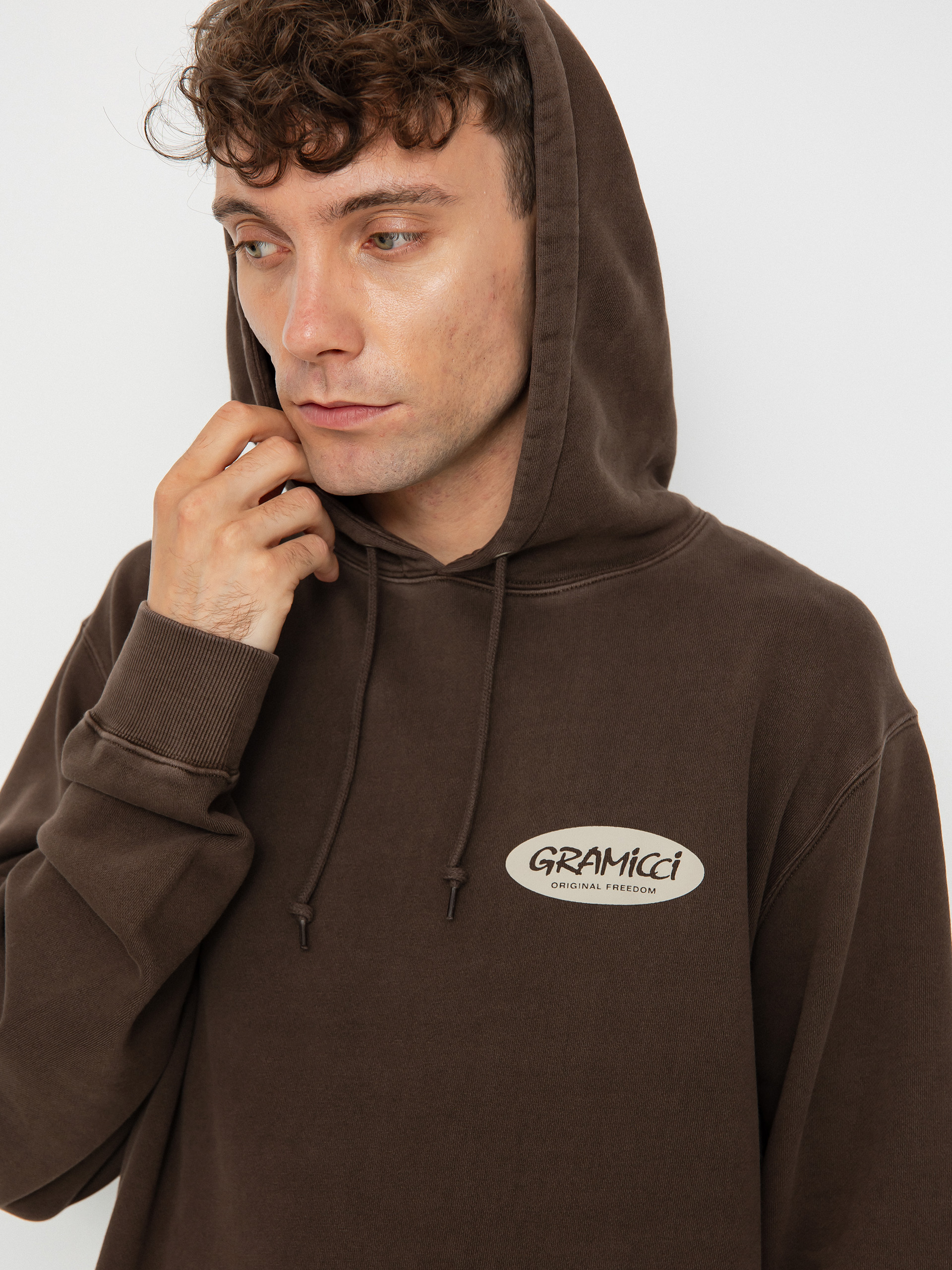 Gramicci Original Freedom Oval HD Hoodie (brown pigment)