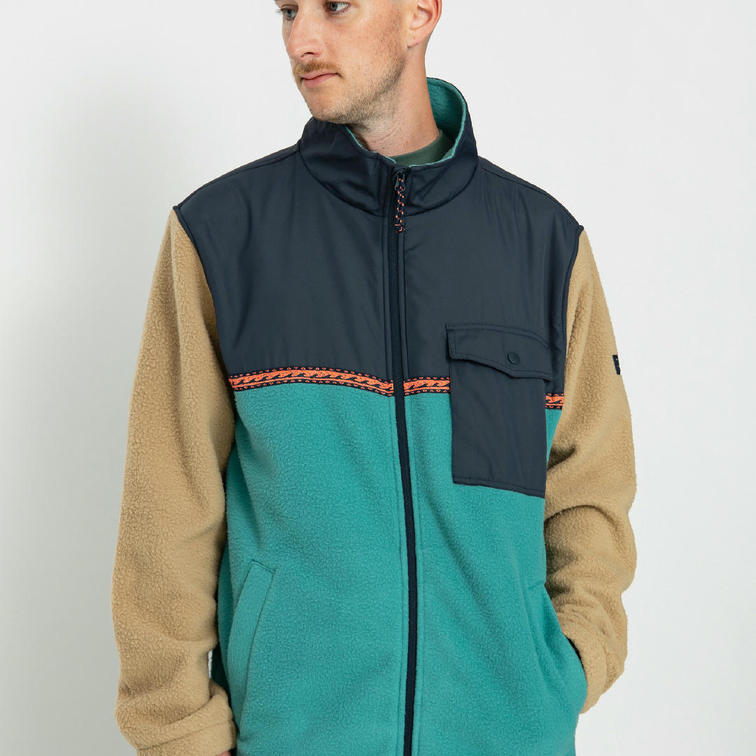 Billabong Boundary Trail Fleece - blue, green (pacific)