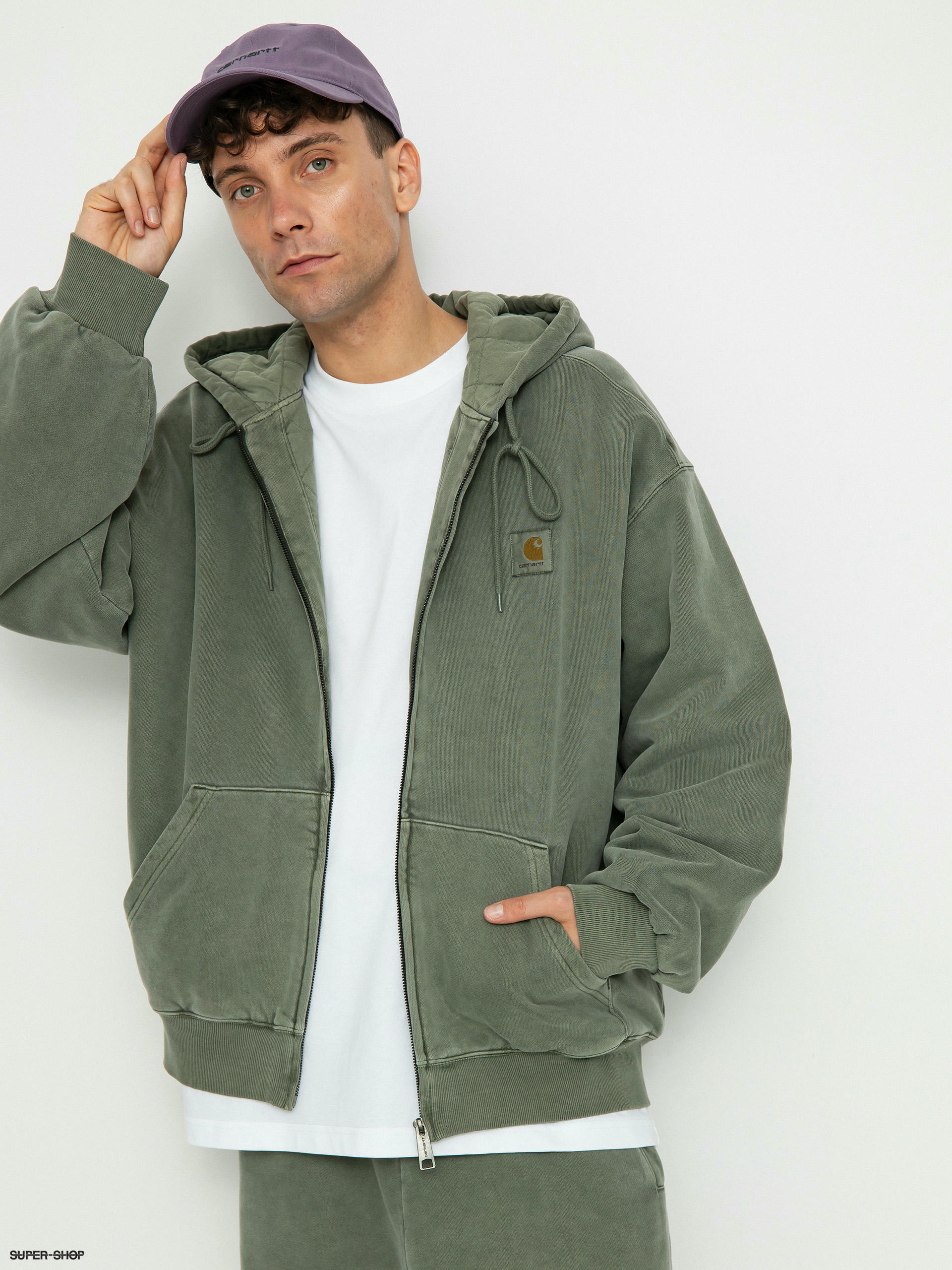 Olive green clearance carhartt jacket