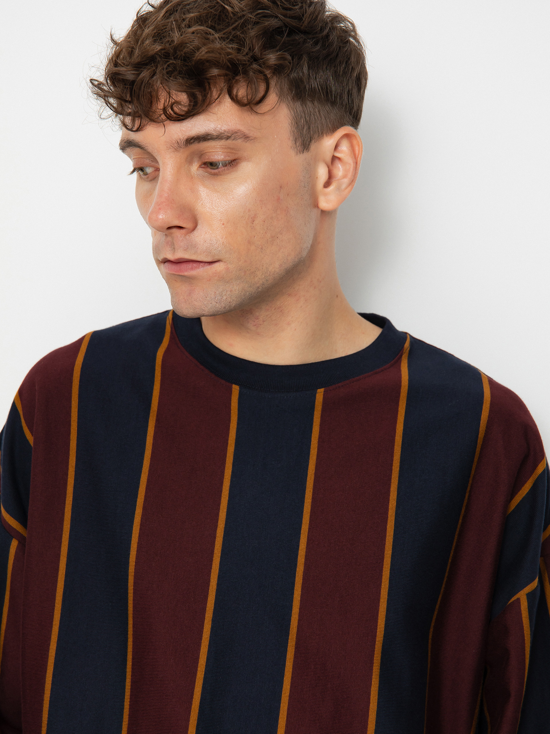 Carhartt WIP Ruben Longsleeve (ruben stripe dark navy/amarone)