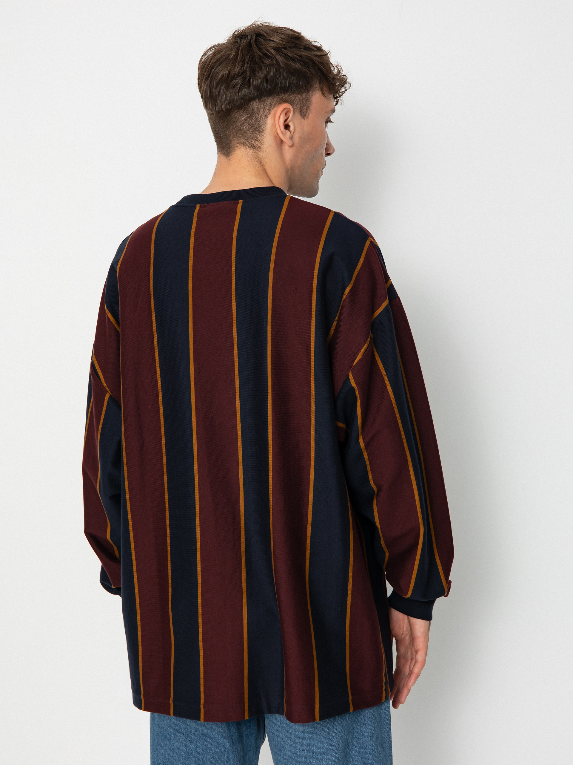 Carhartt WIP Ruben Longsleeve (ruben stripe dark navy/amarone)