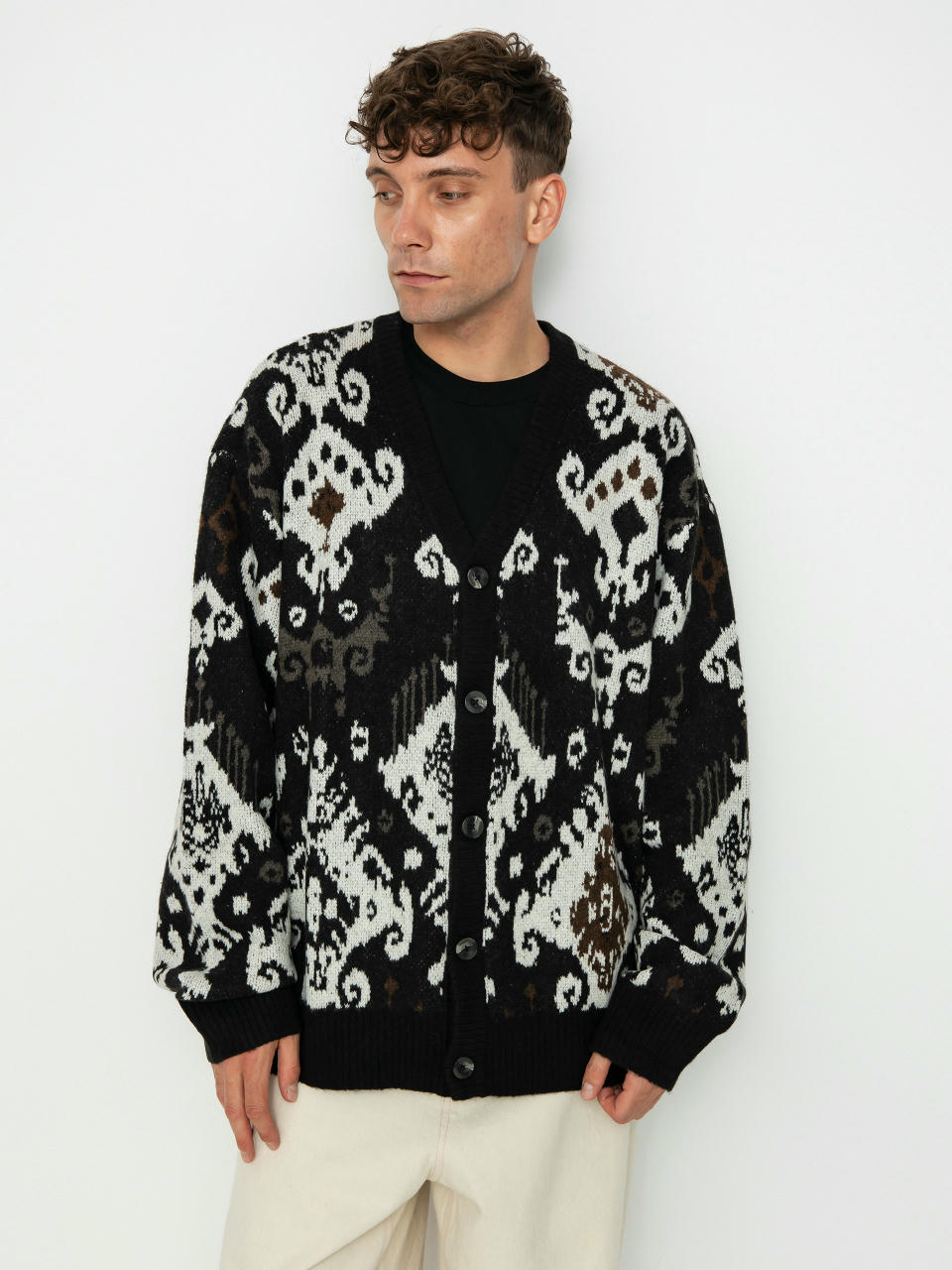 Carhartt WIP Baru Cardigan Sweater (baru jacquard black)