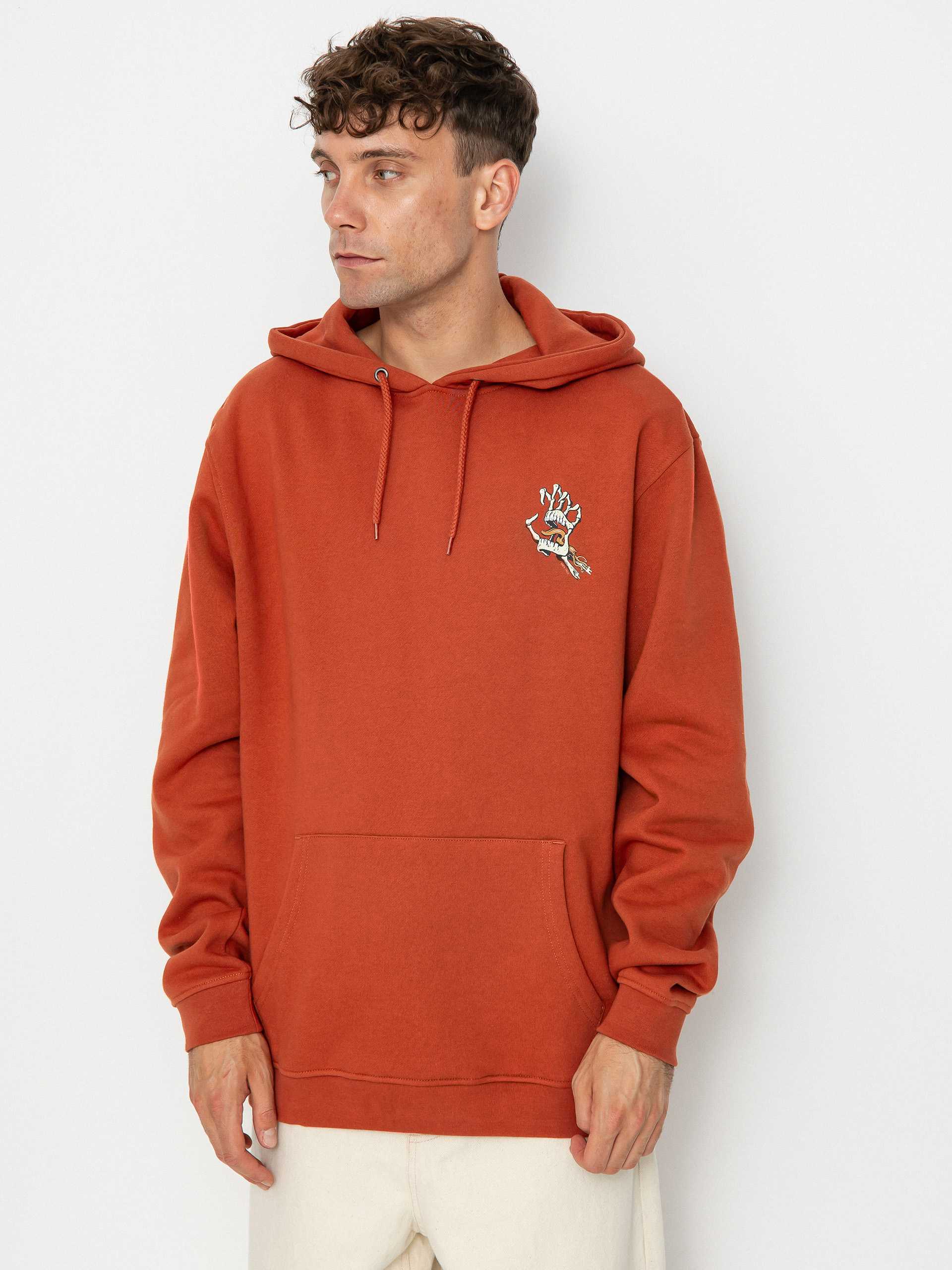 Santa Cruz Bone Hand Cruz HD Hoodie orange (terracotta)