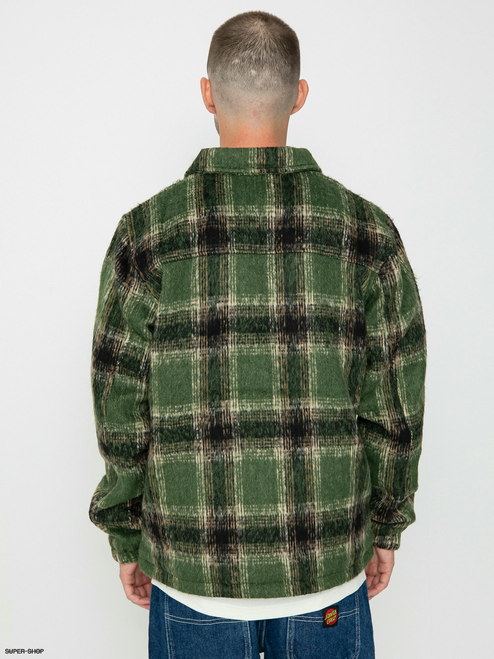 Santa cruz shop checkered puffer jacket