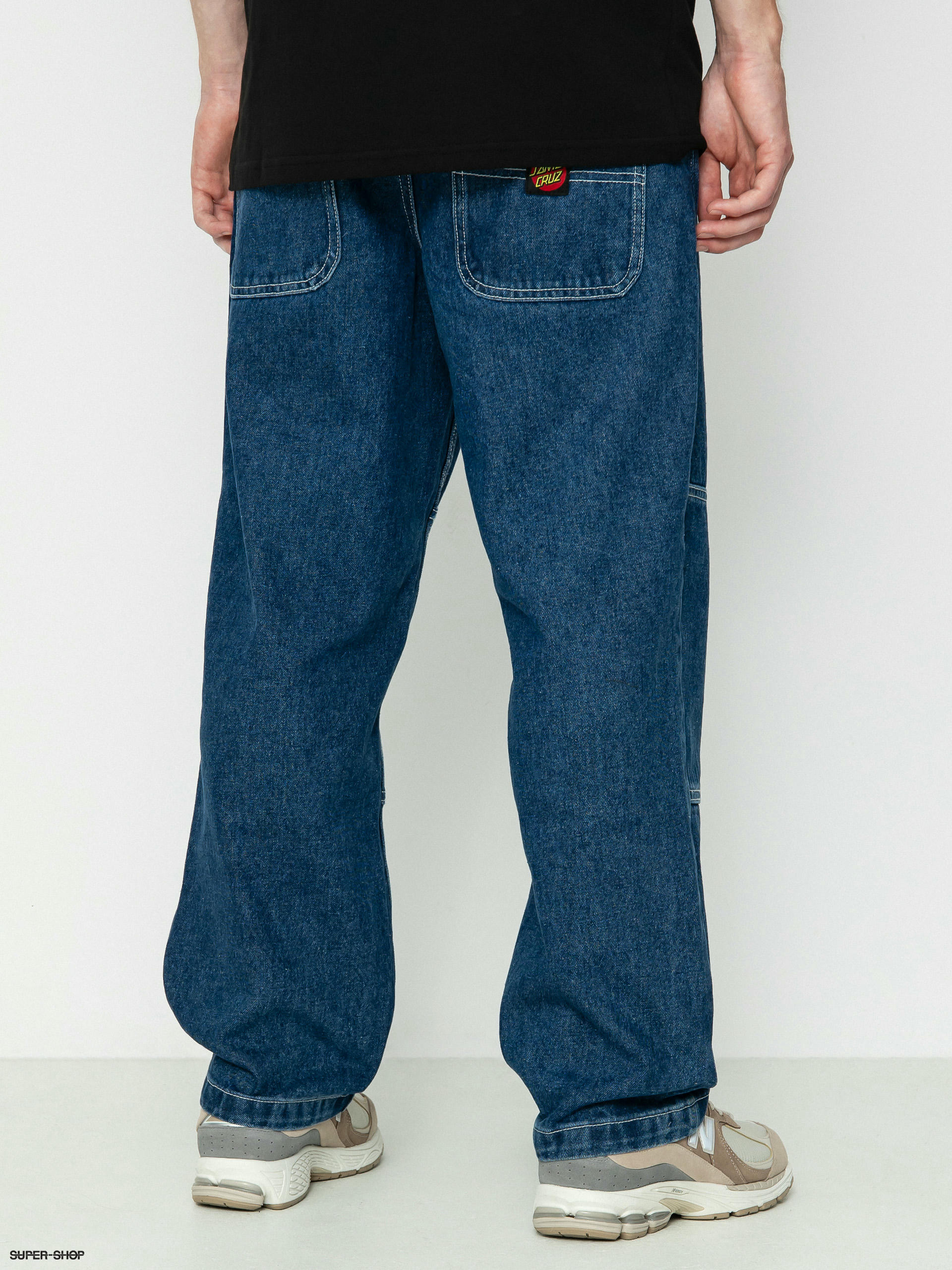 Santa Cruz Classic Label Panel Jean Pants classic blue white