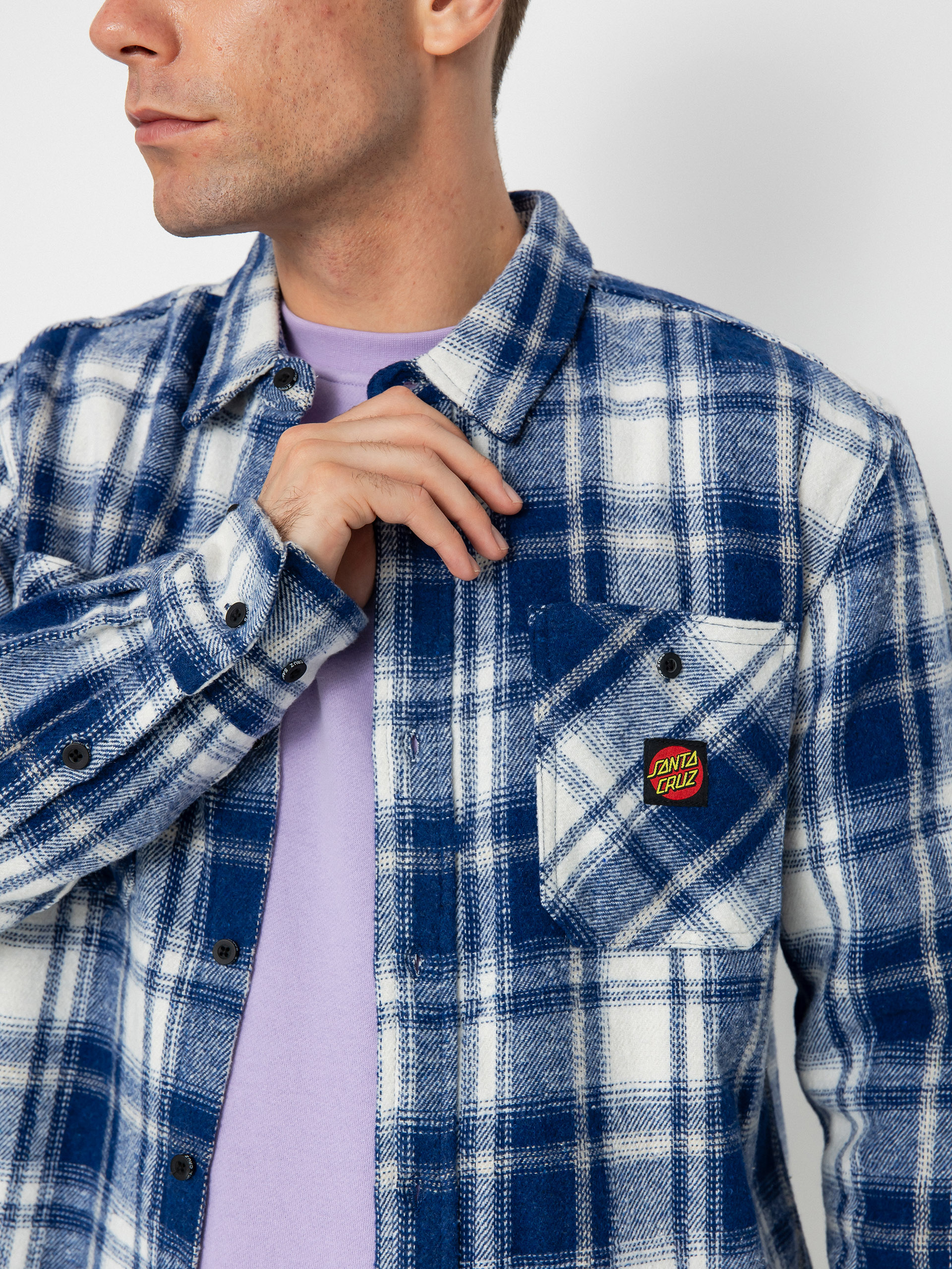 Santa Cruz Apex Shirt (blue check)