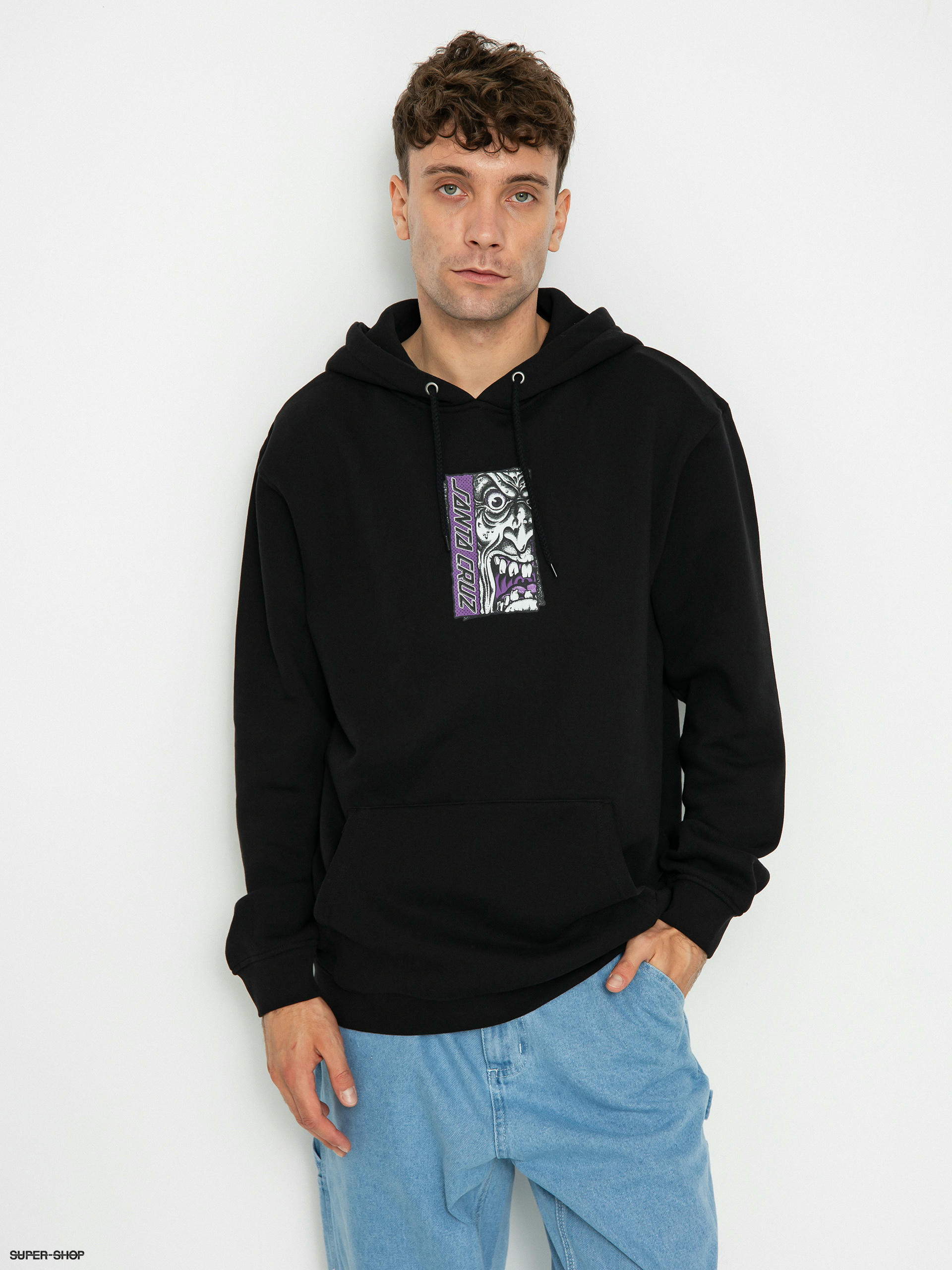 Santa Cruz Roskopp Rigid Face Front HD Hoodie black