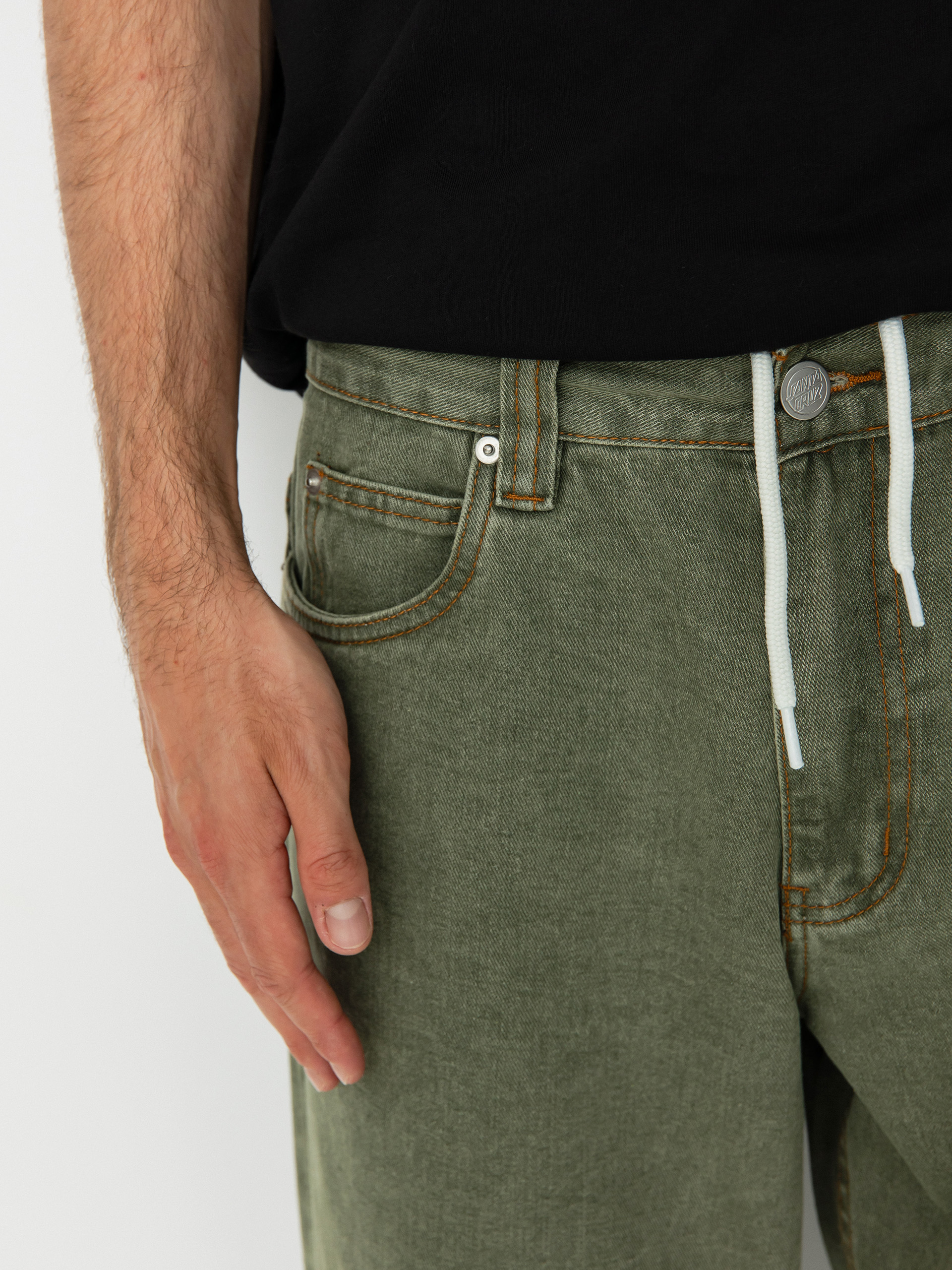 Santa Cruz Classic Label Panel Jean Pants (sage)