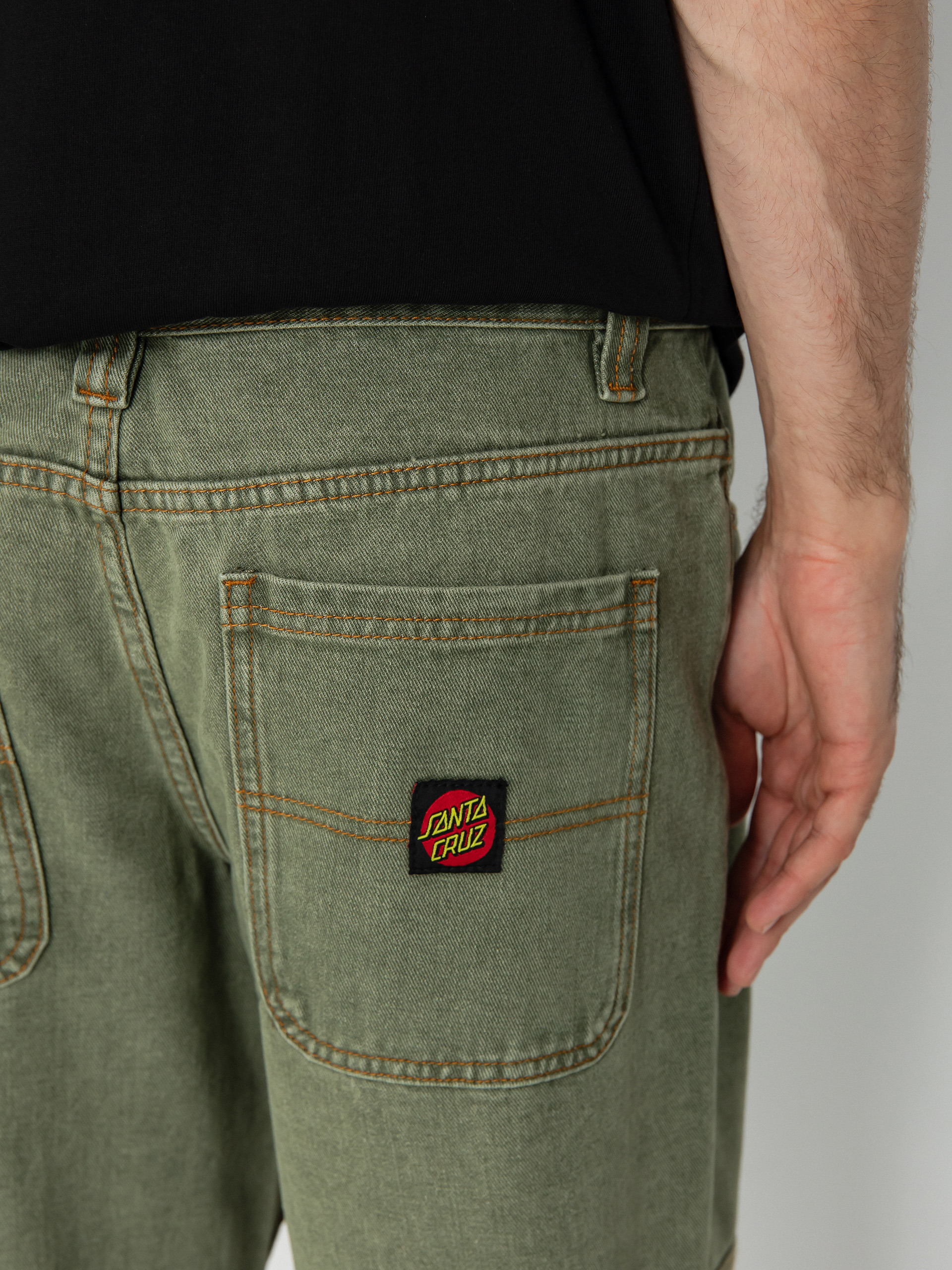 Santa Cruz Classic Label Panel Jean Pants (sage)