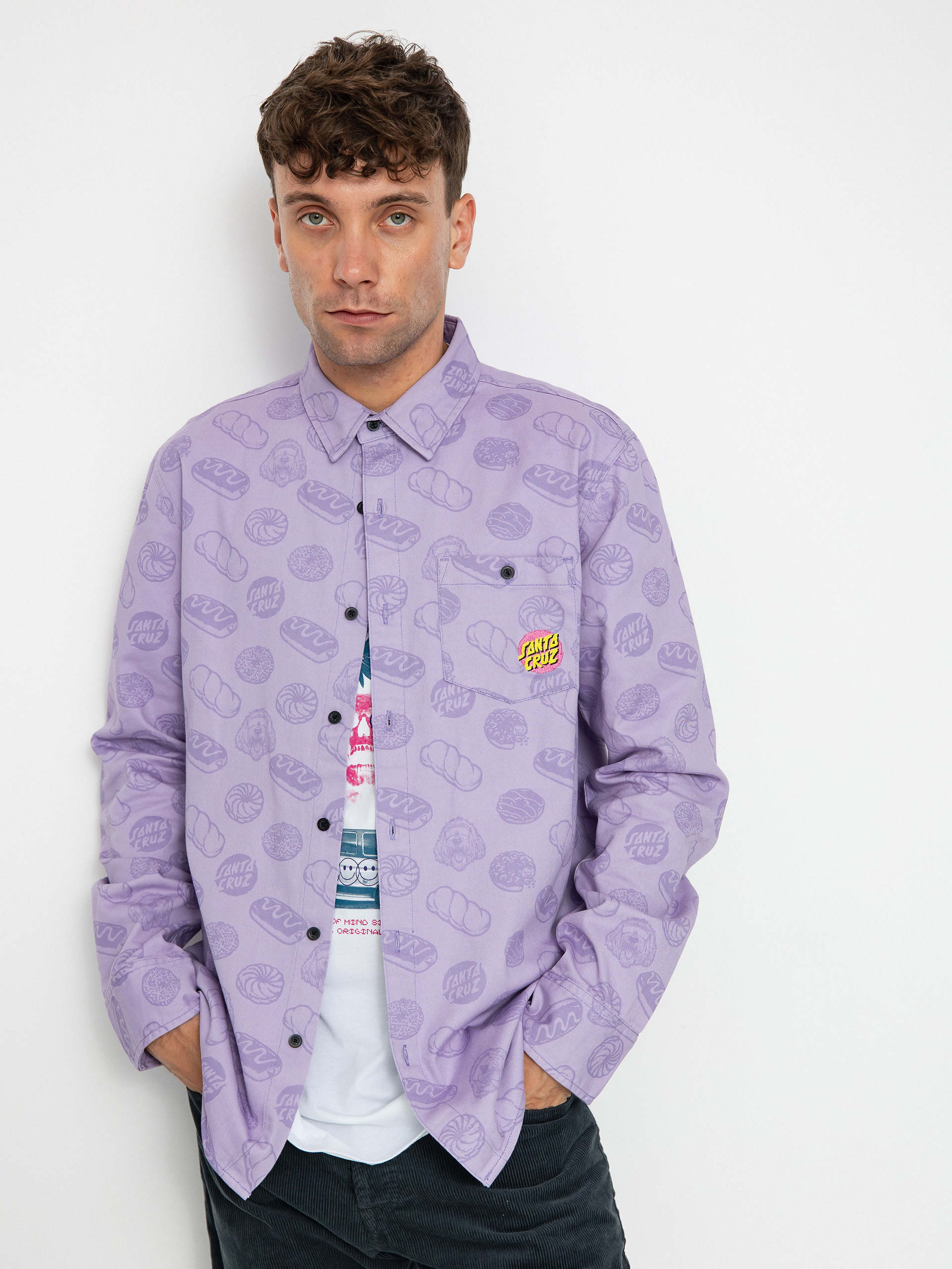 Santa Cruz McCoy Donut Dog Hemd (digital lavender)