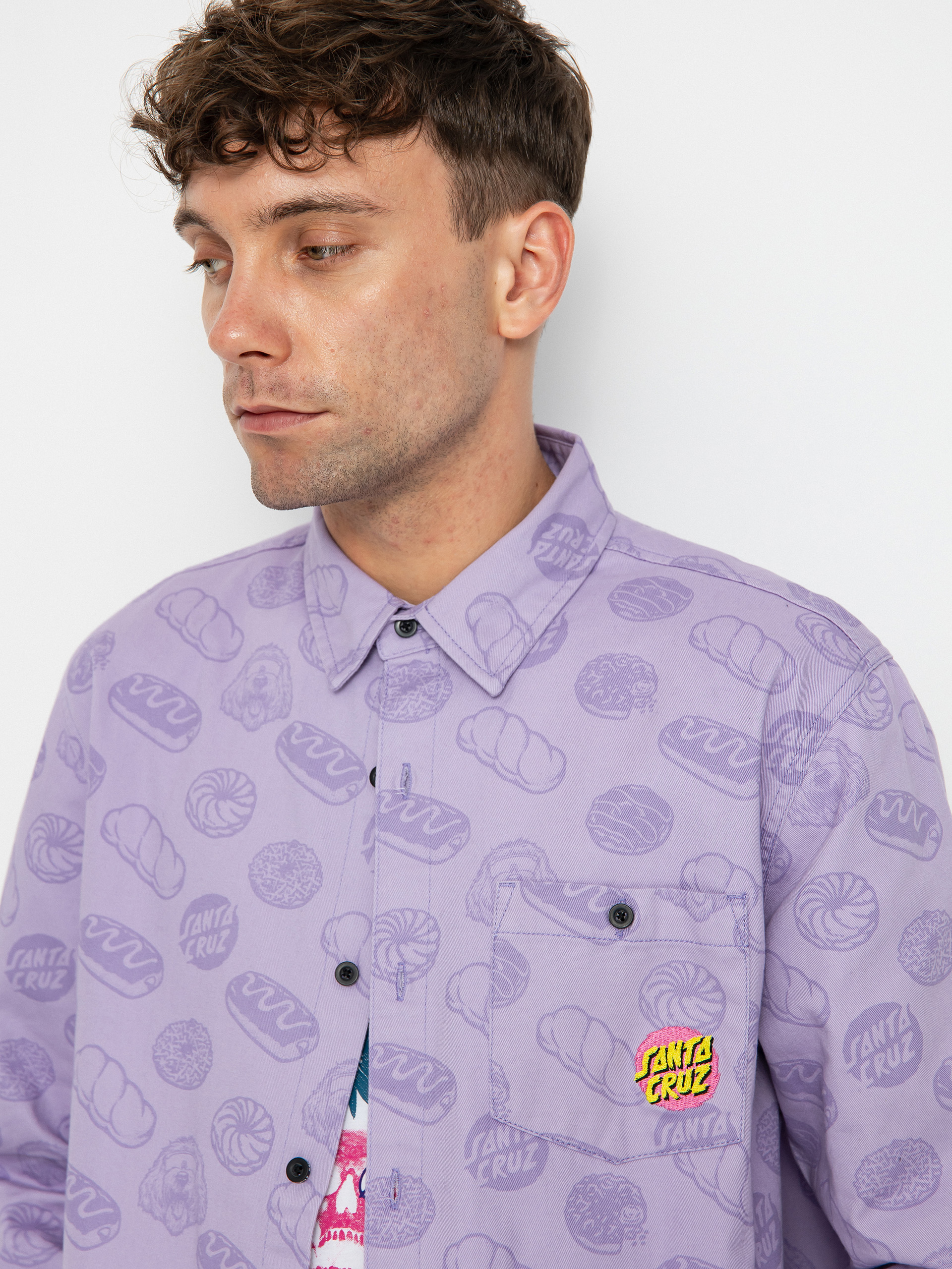 Santa Cruz McCoy Donut Dog Shirt (digital lavender)