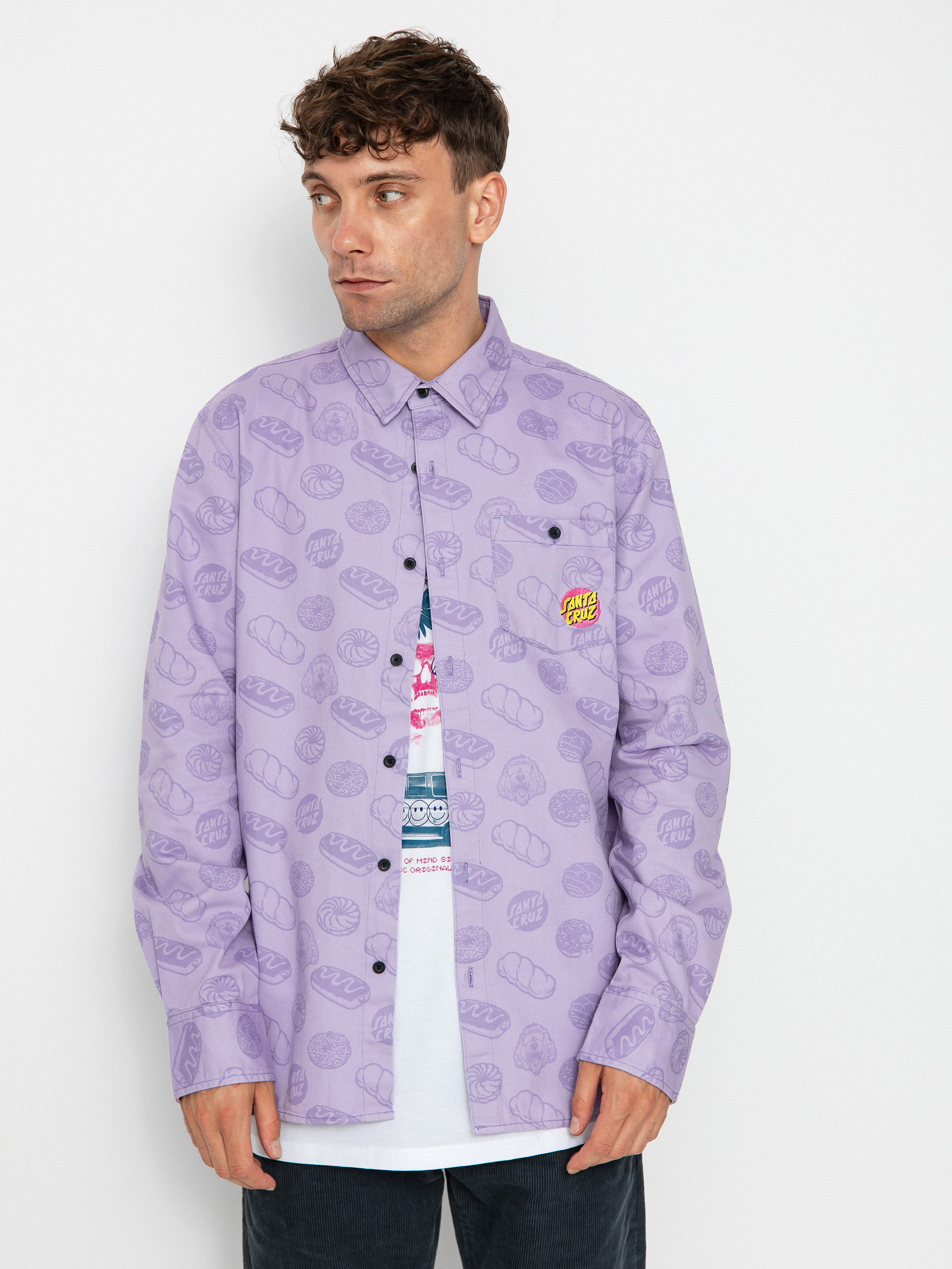 Santa Cruz McCoy Donut Dog Hemd (digital lavender)