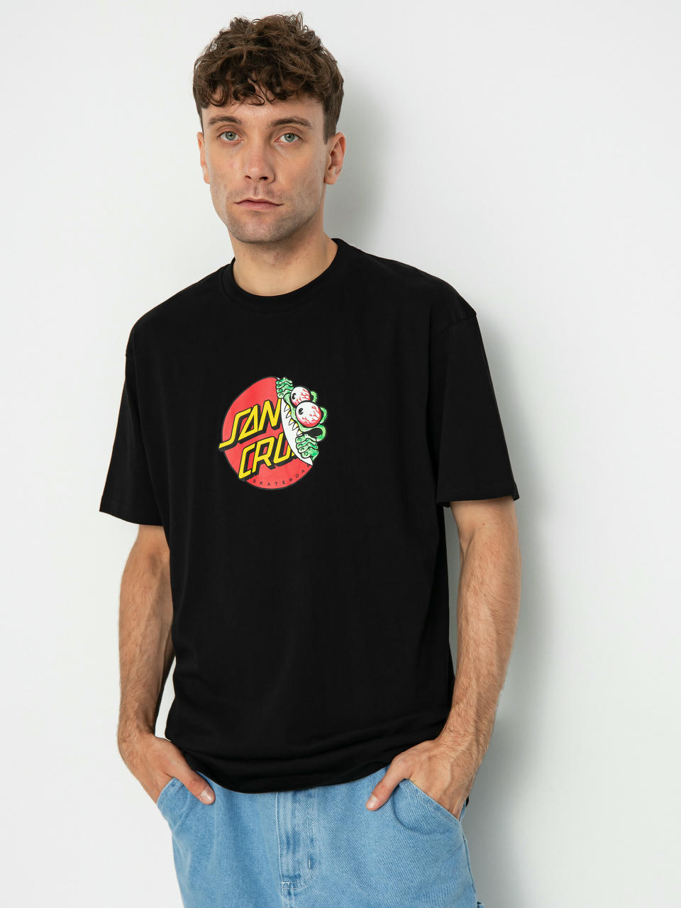 Santa Cruz Beware Dot Front T-shirt (black)