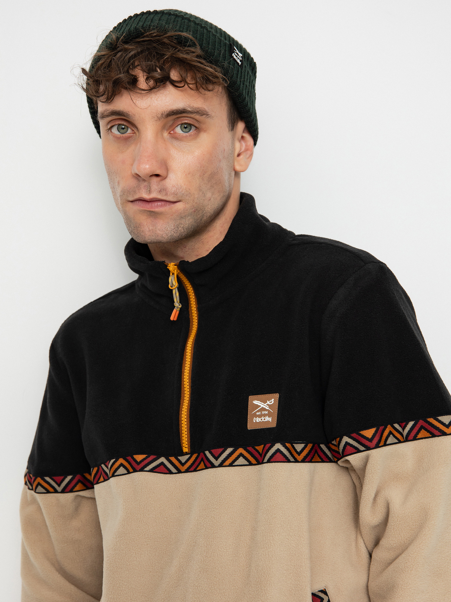 Mens Iriedaily Monte Noe Fleece  (khaki)