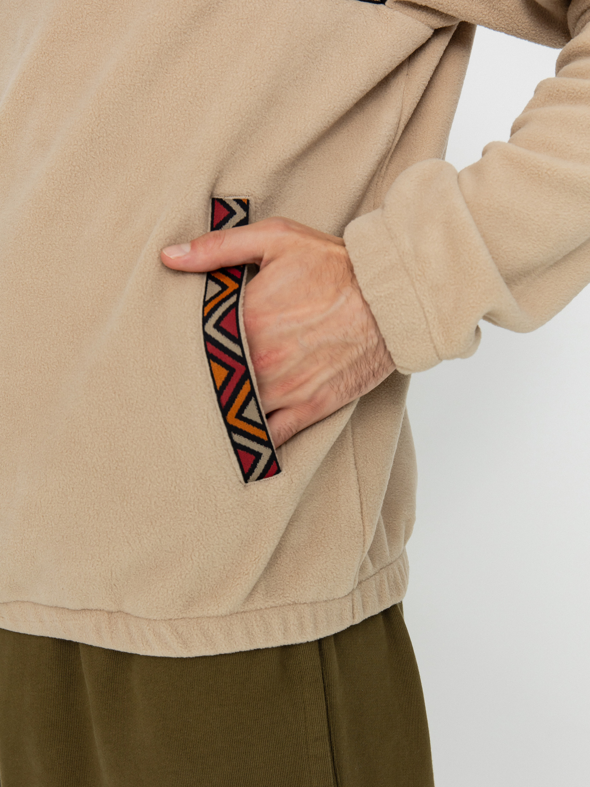 Mens Iriedaily Monte Noe Fleece  (khaki)