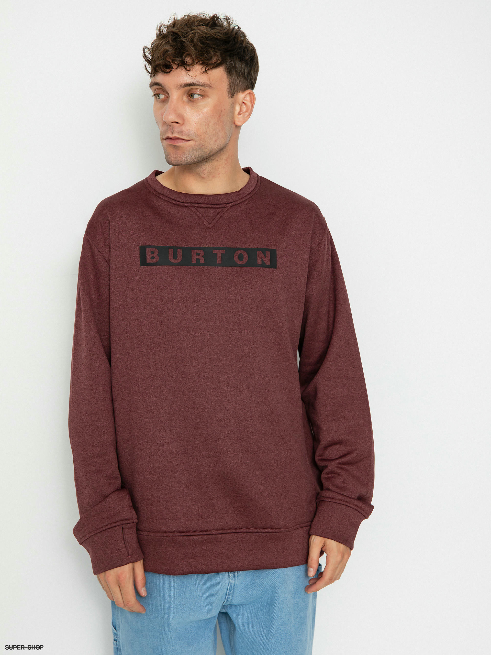 Mens Burton Oak Active sweatshirt almandine heather