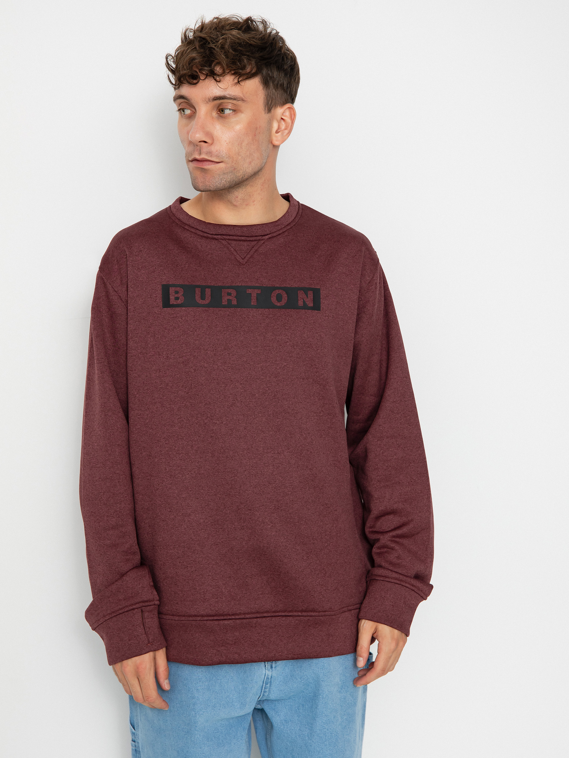 Mens Burton Oak Active sweatshirt (almandine heather)