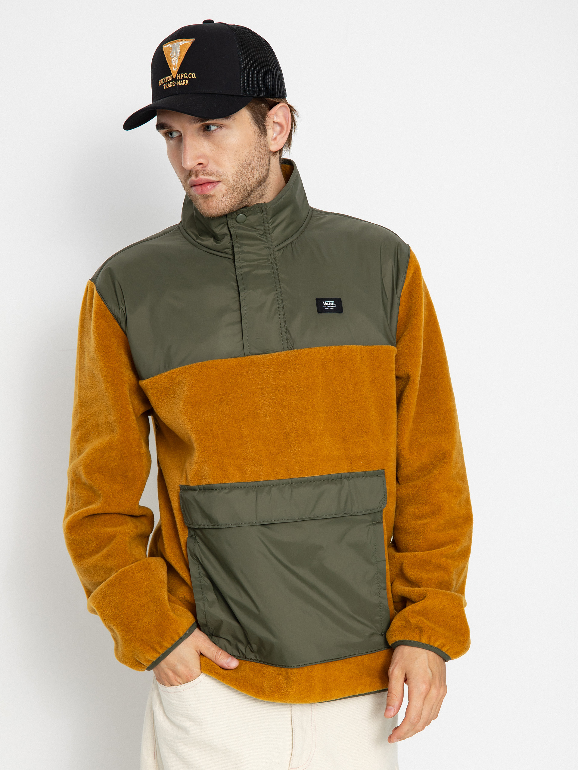 Herren Vans Mammoth Fleecejacke (golden brown/grape leaf)