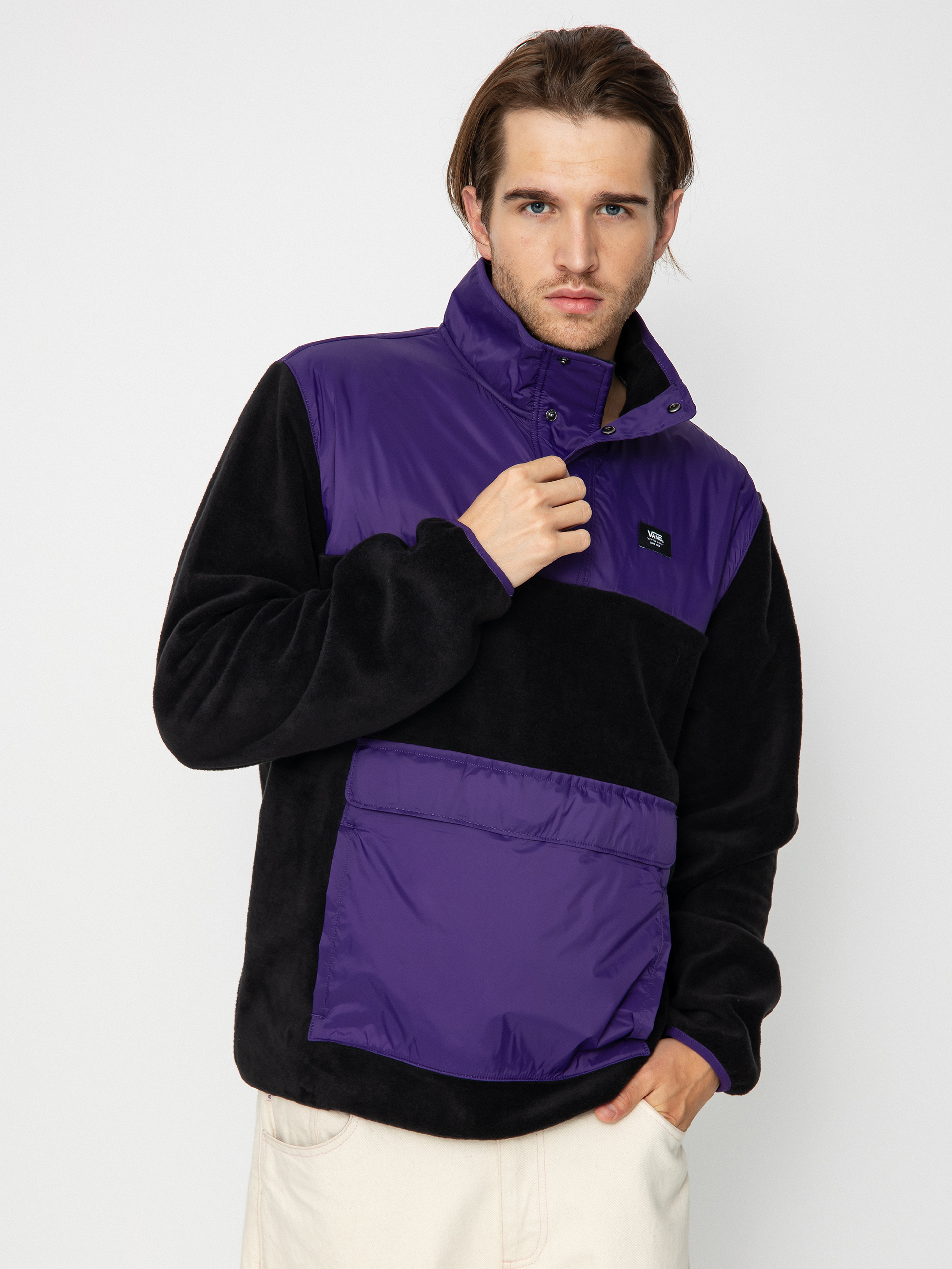 Herren Vans Mammoth Fleecejacke (black/violet indigo)