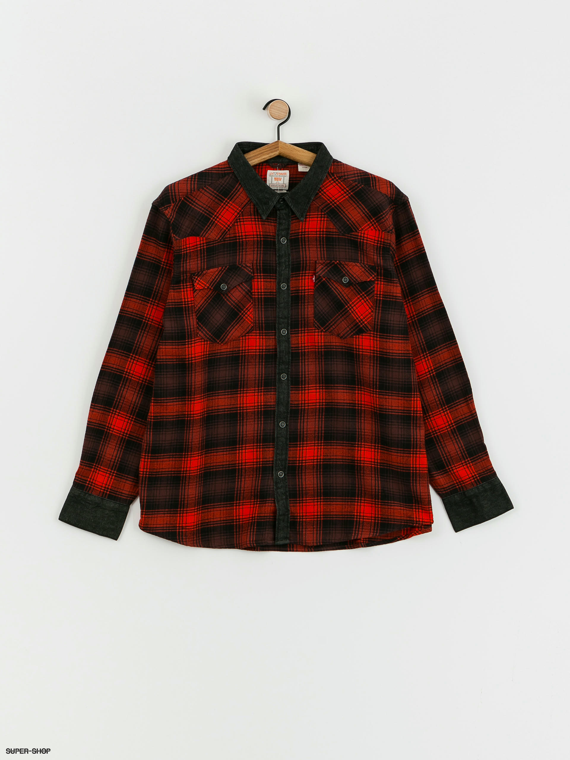 Levi's® Barstow Western Standard Shirt (red plaid)