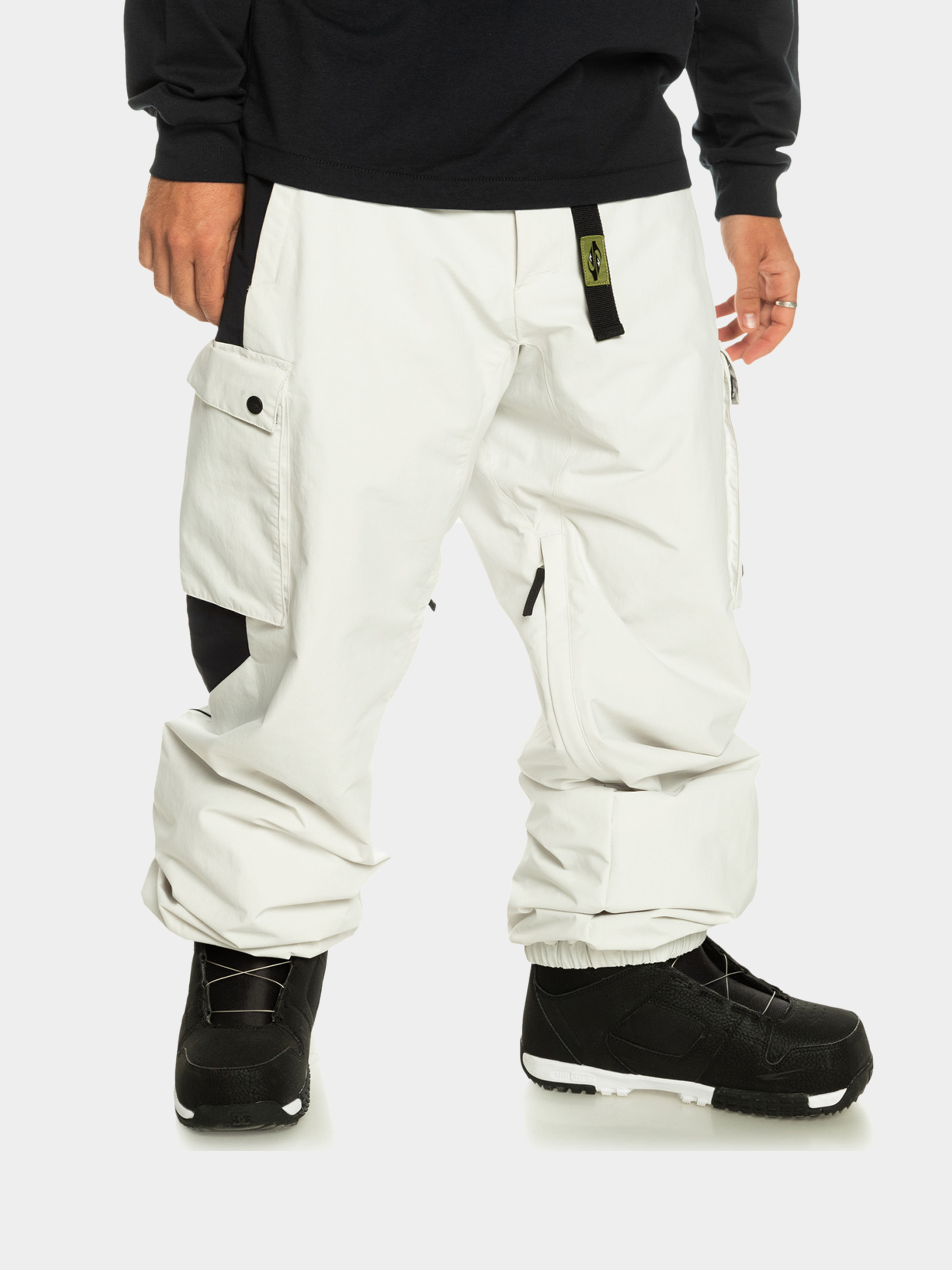 Mens Quiksilver Snow Down Cargo Snowboard pants (nimbus cloud)