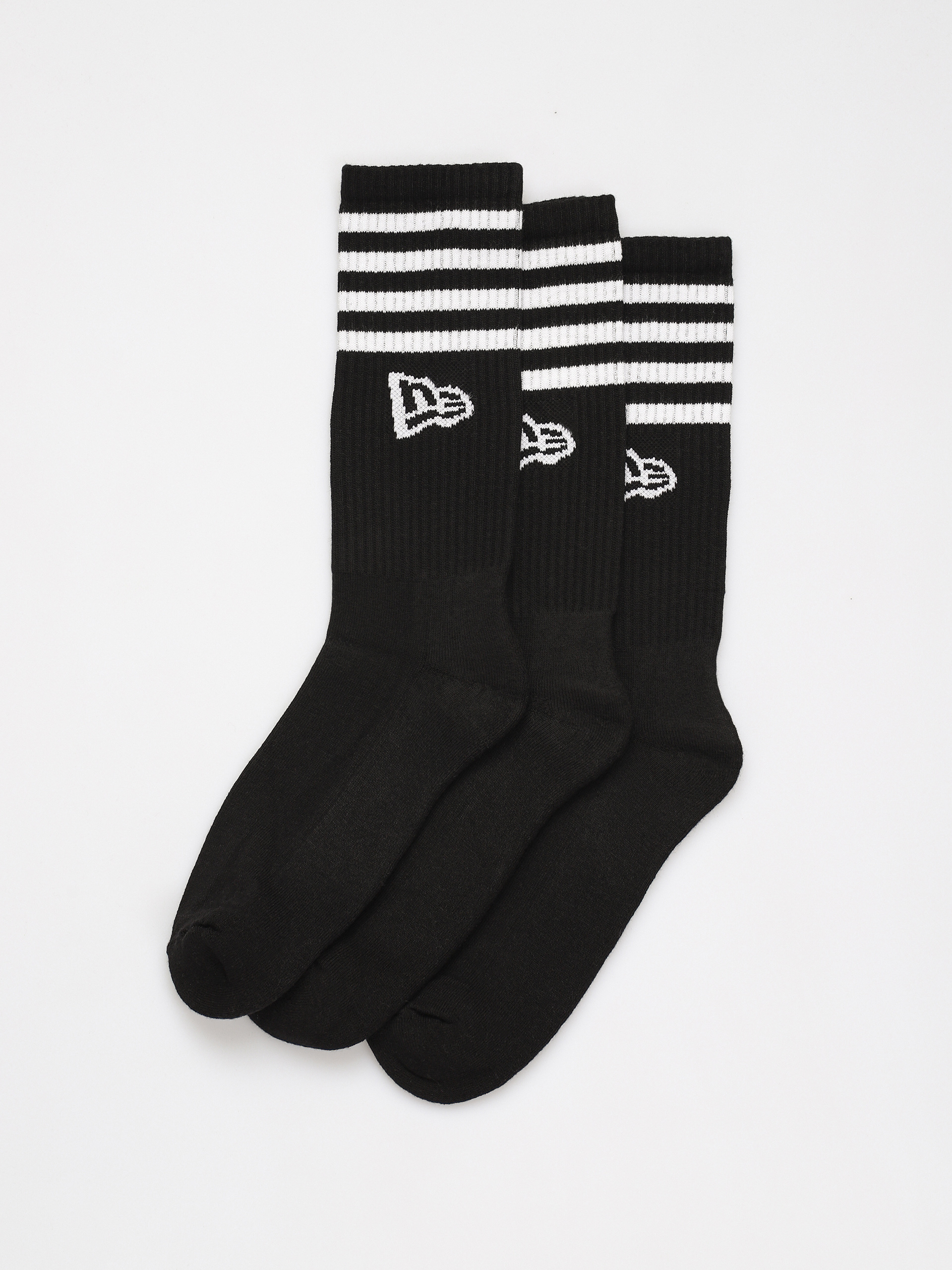 new-era-stripe-crew-socks-black