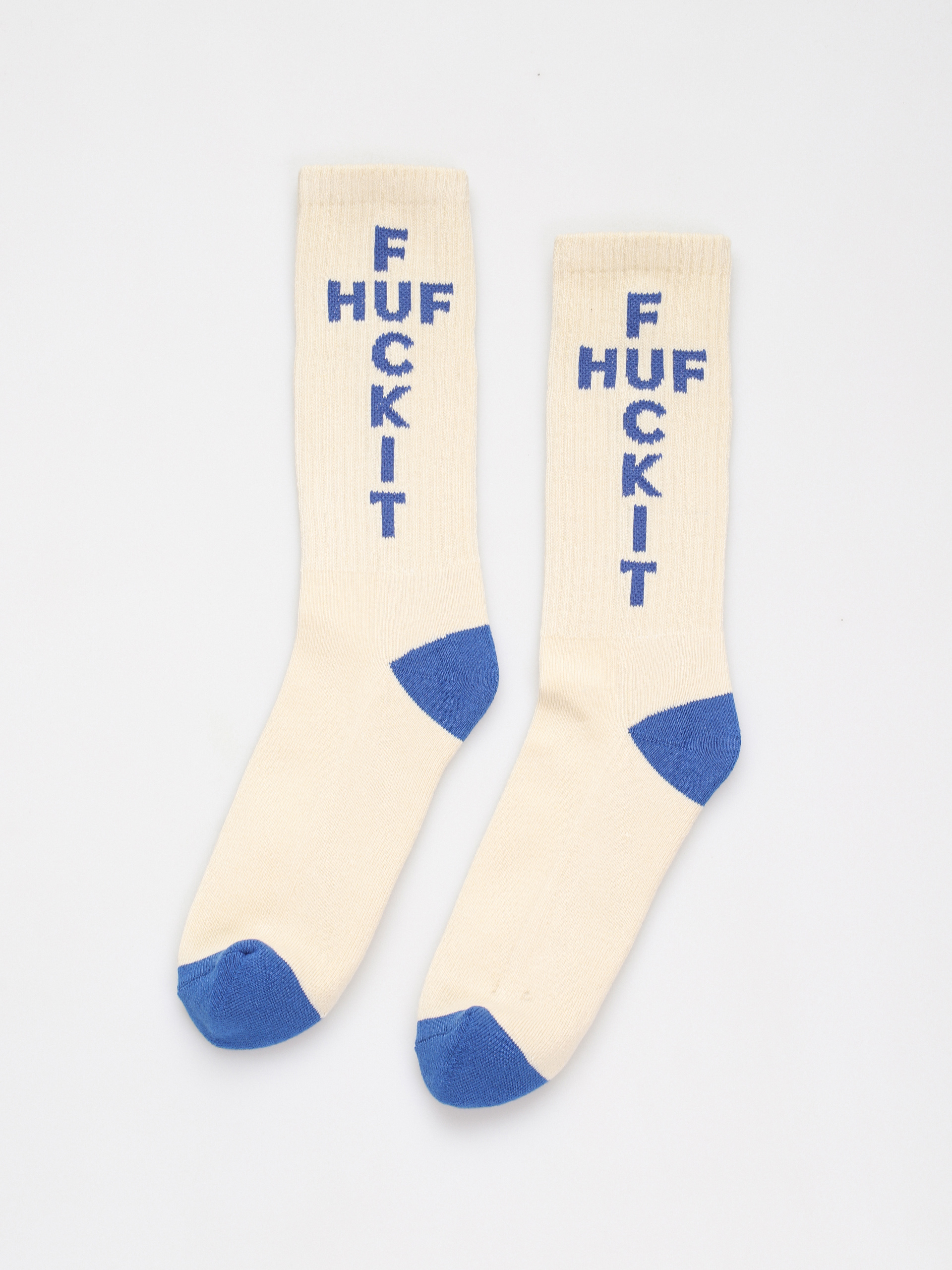 HUF Strike Through Crew Socken (bone)