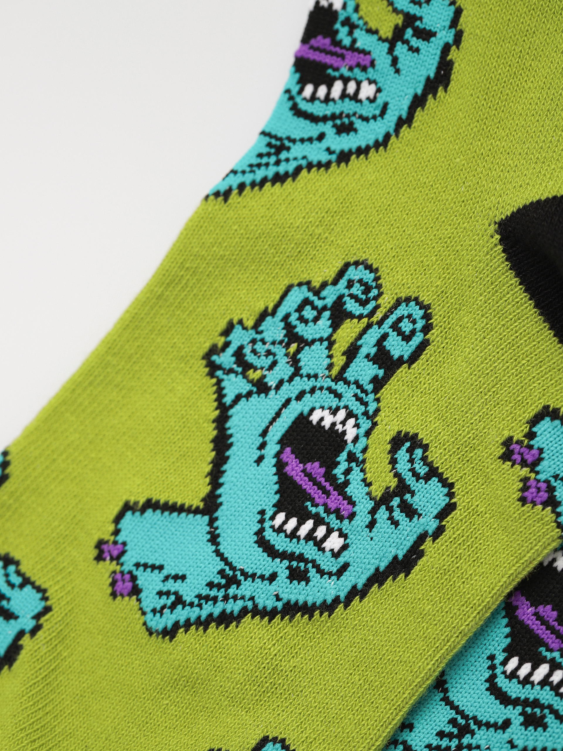 Santa Cruz Multi Hand Sock 2pc Socks (purple & green)