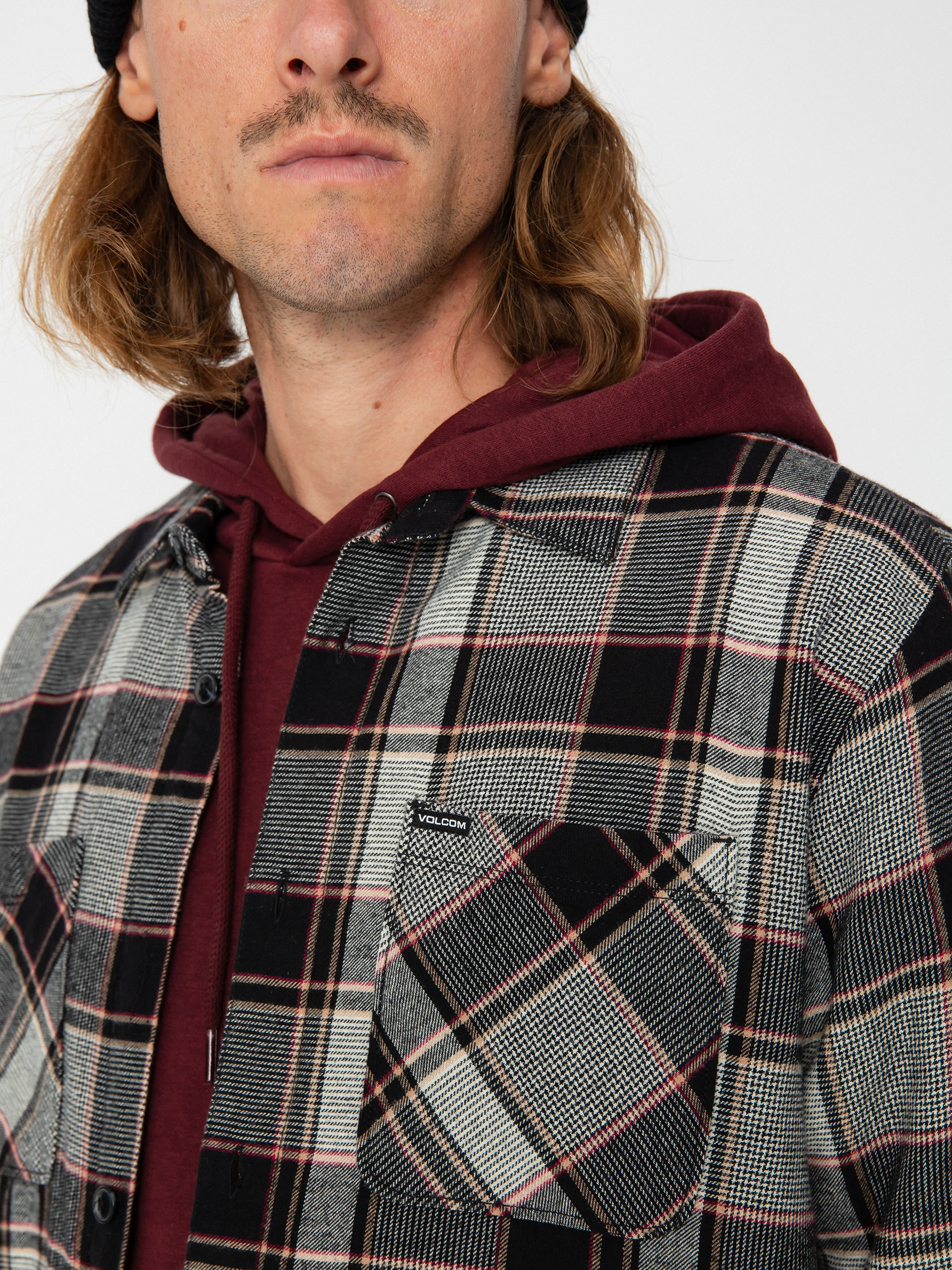 Volcom Brickstone Lined Flannel Ls Hemd (dirty white)