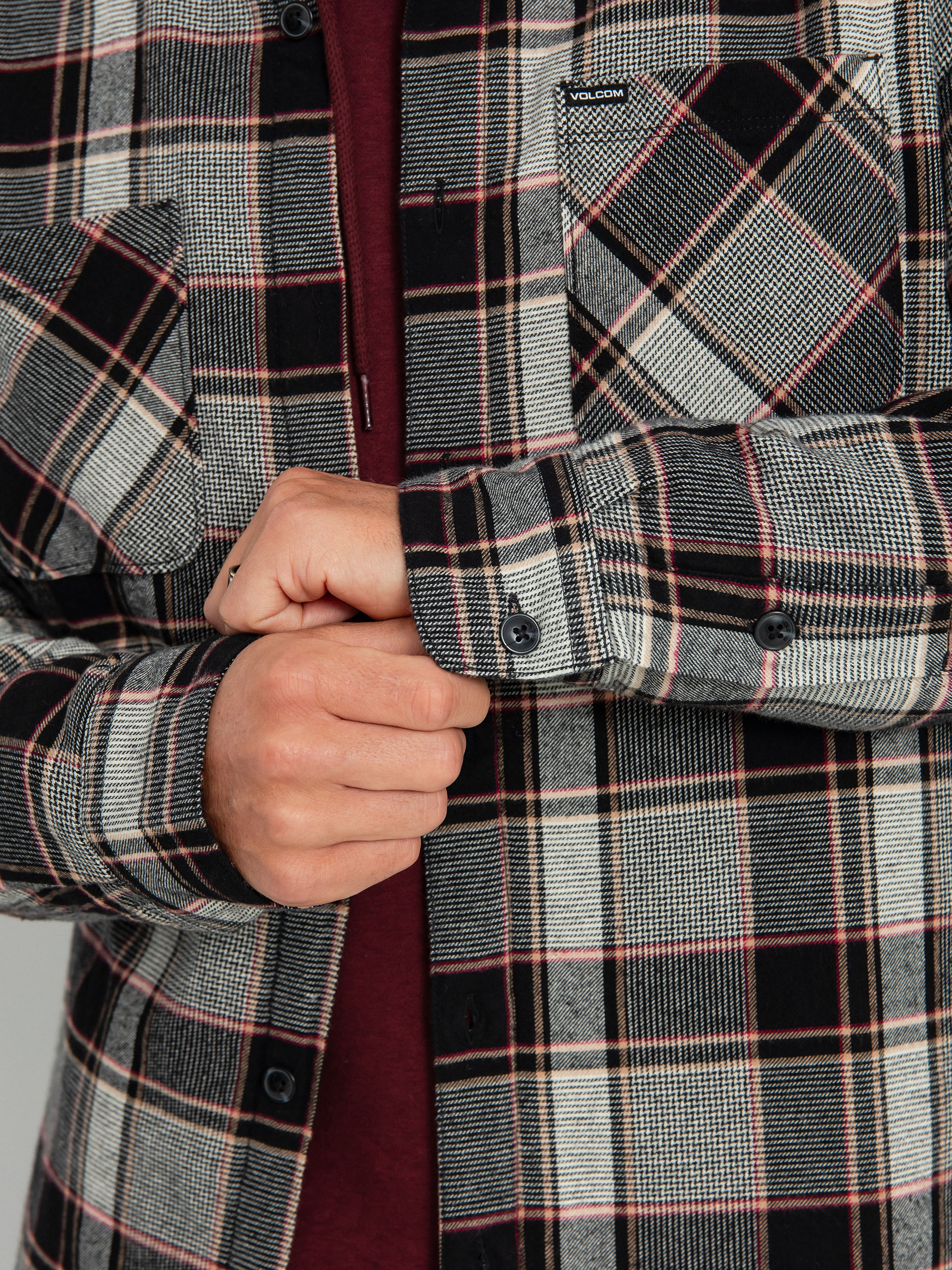 Volcom Brickstone Lined Flannel Ls Hemd (dirty white)