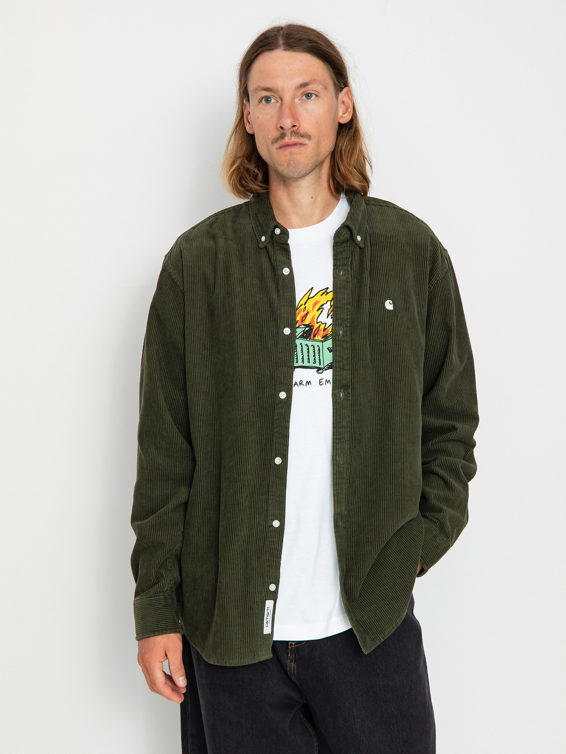 Carhartt WIP Madison Cord Shirt - transparent (plant/wax)