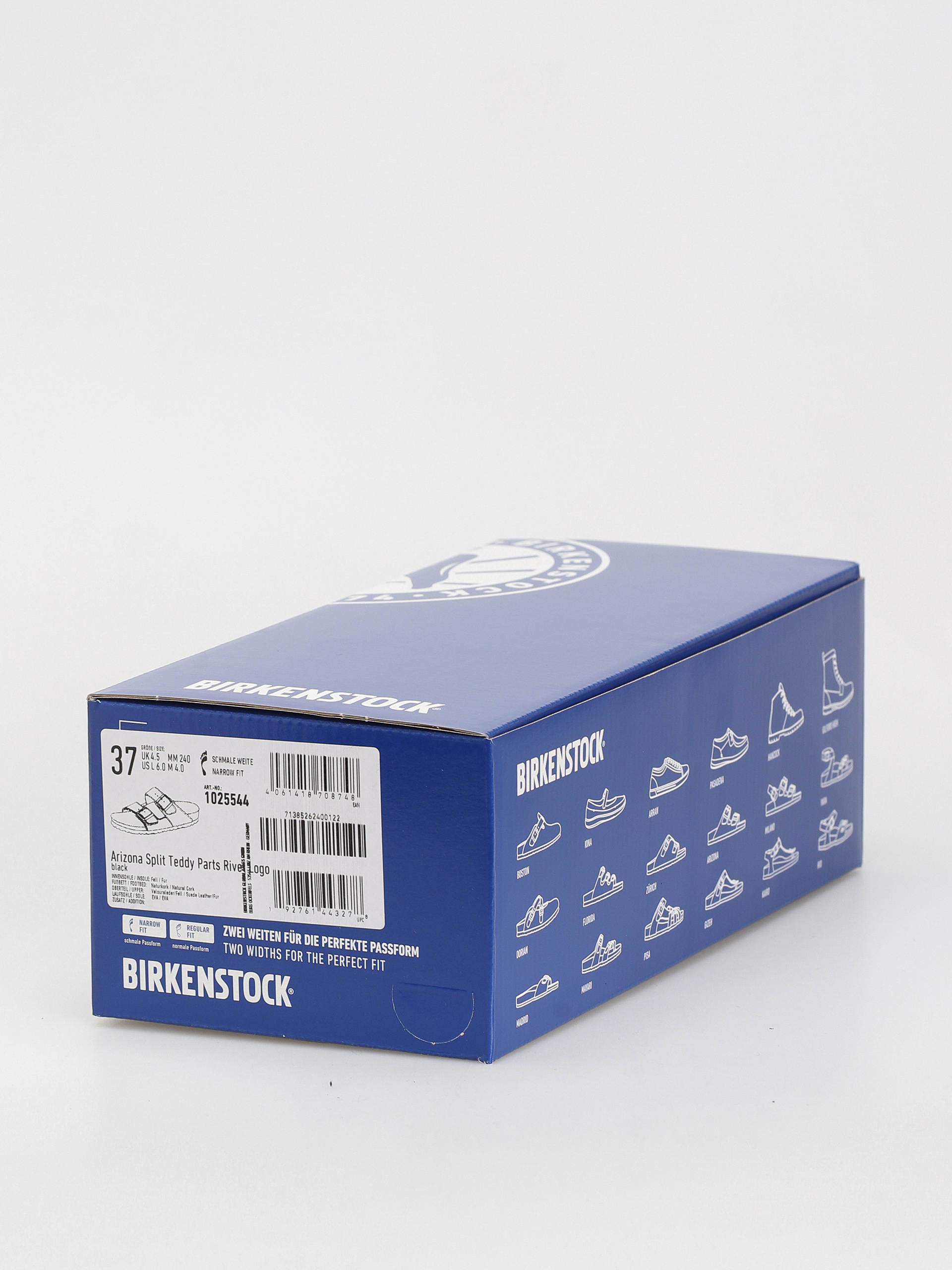 Birkenstock Arizona Split Teddy Parts Rivet Logo Suede Leather/Fur Narrow Sandalen Wmn (black)