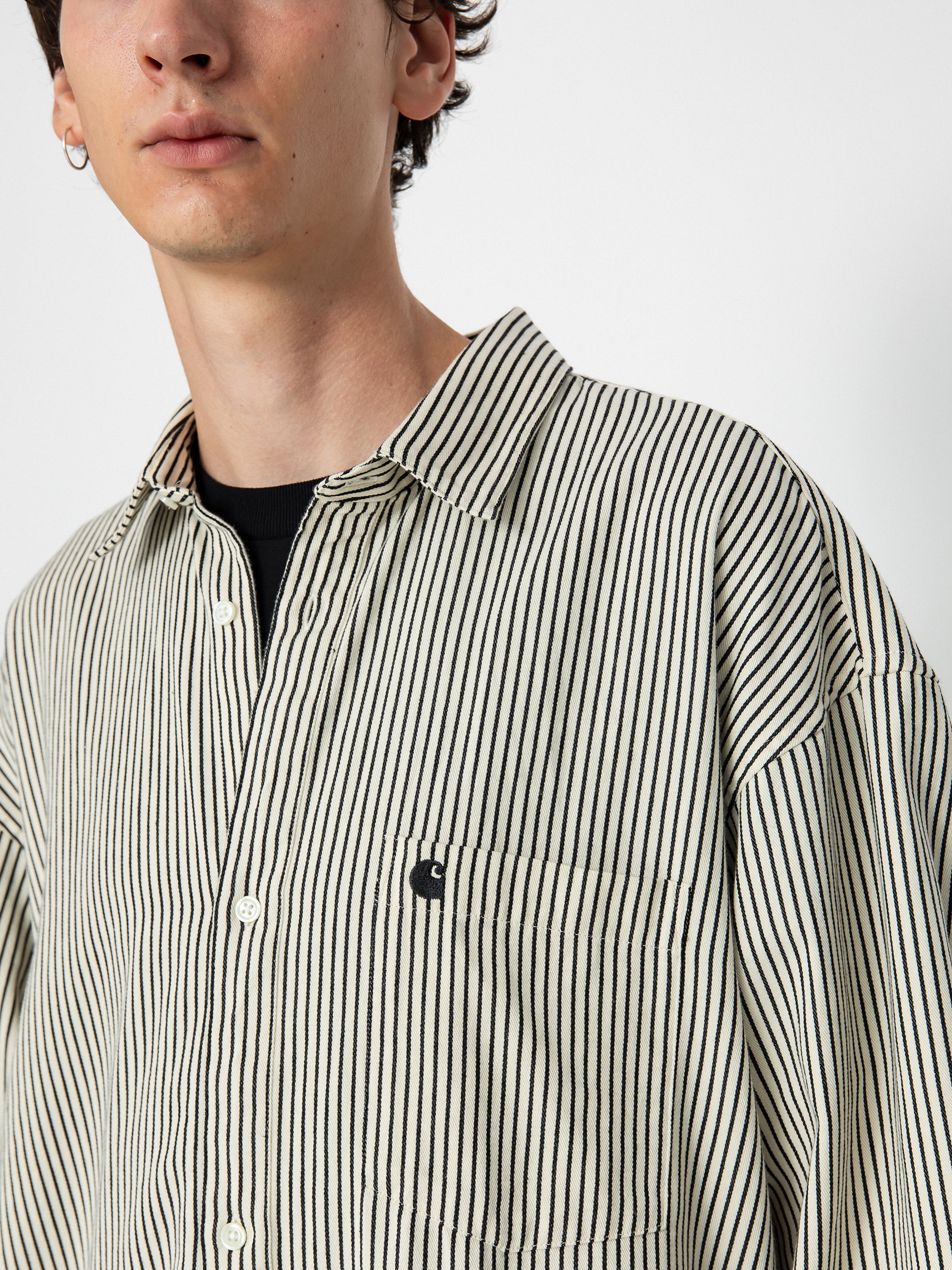 Carhartt WIP Kyle Shirt - beige (kyle stripe salt/black)