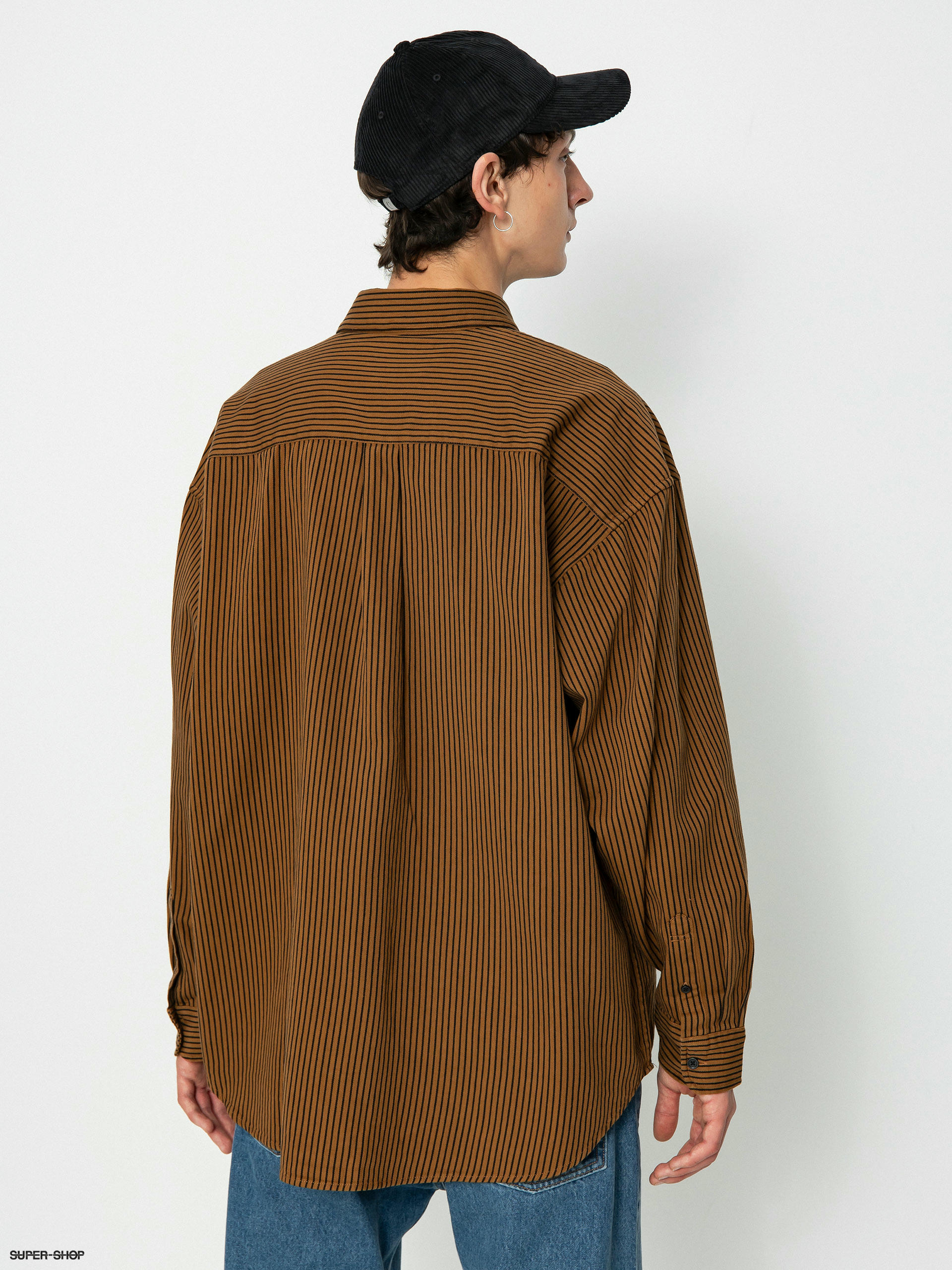 Carhartt WIP Kyle Shirt (kyle stripe hamilton brown/black)