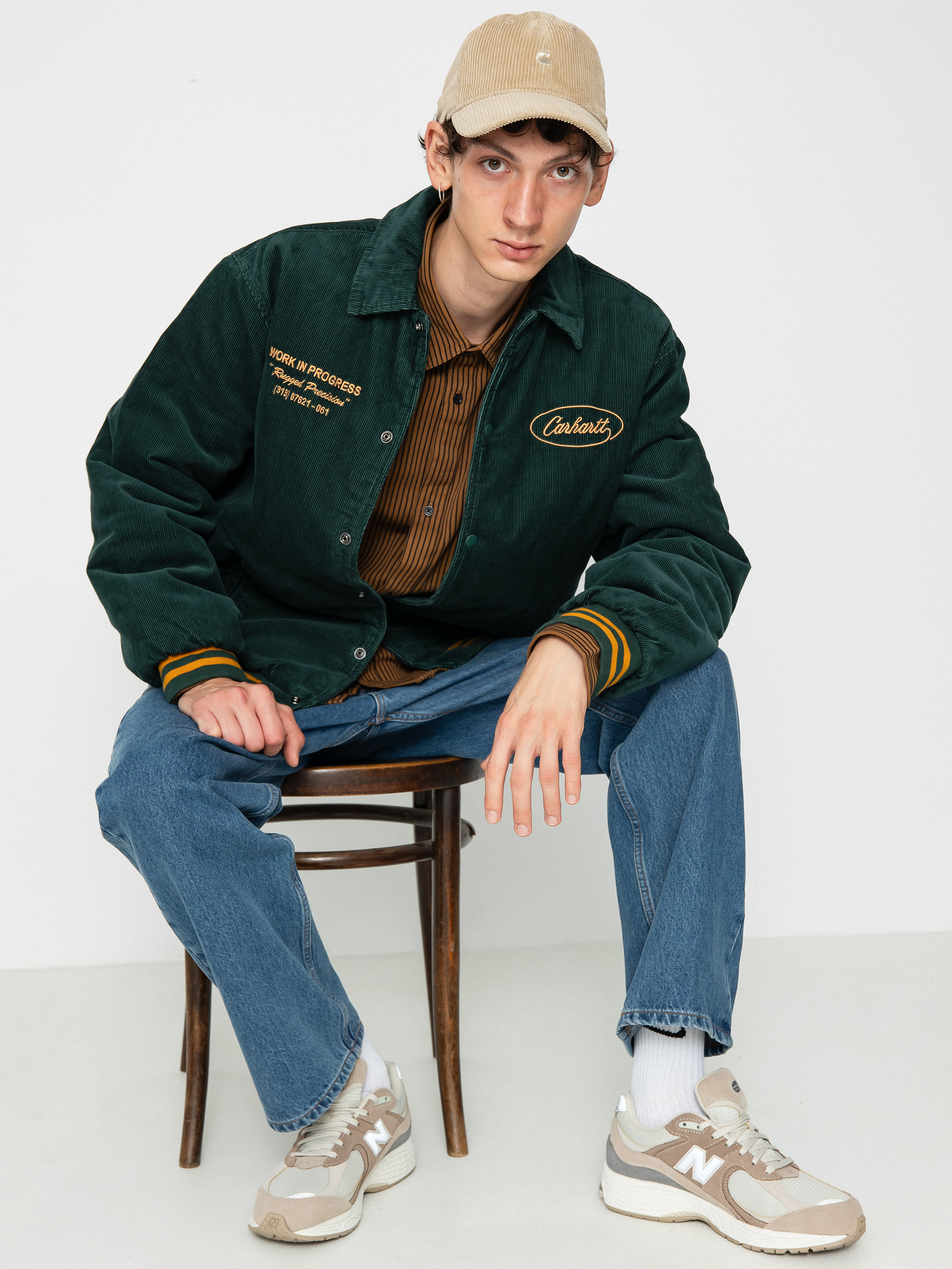 Carhartt WIP Rugged Letterman Jacket (discovery green/buckthorn)