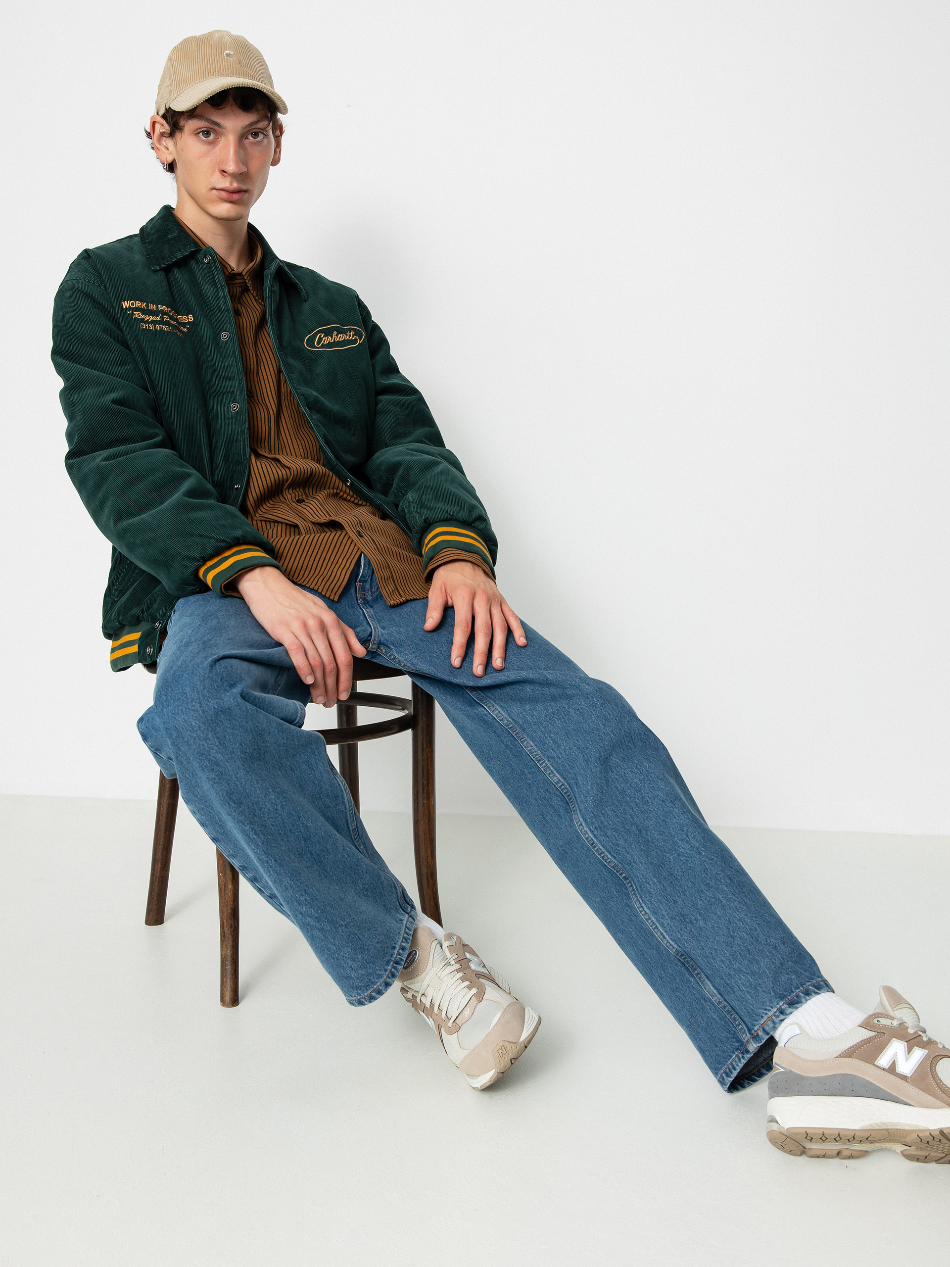 Carhartt WIP Rugged Letterman Jacket (discovery green/buckthorn)